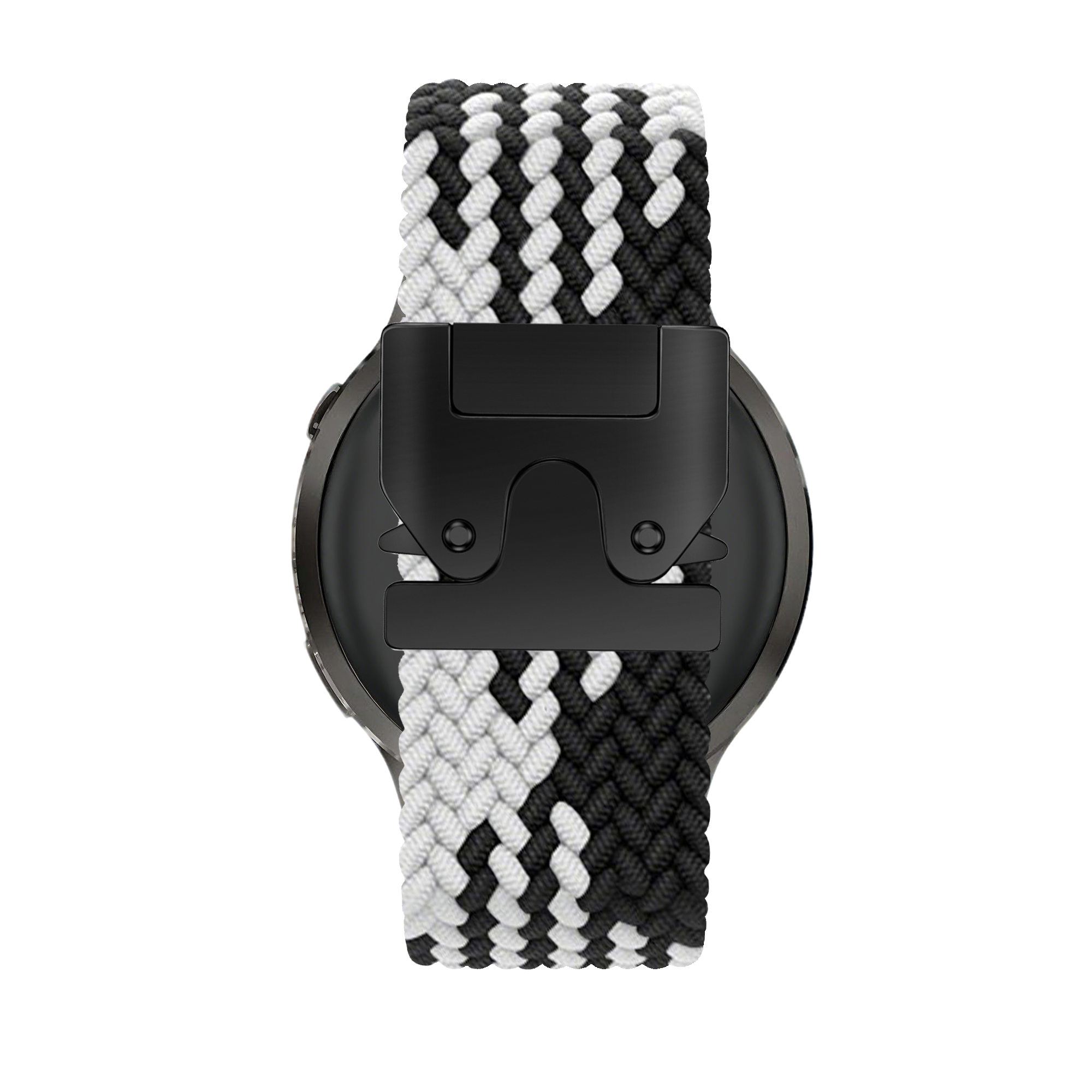 Bandz Garmin Forerunner 255s Braided Strap 'Parachute' (Black/White)