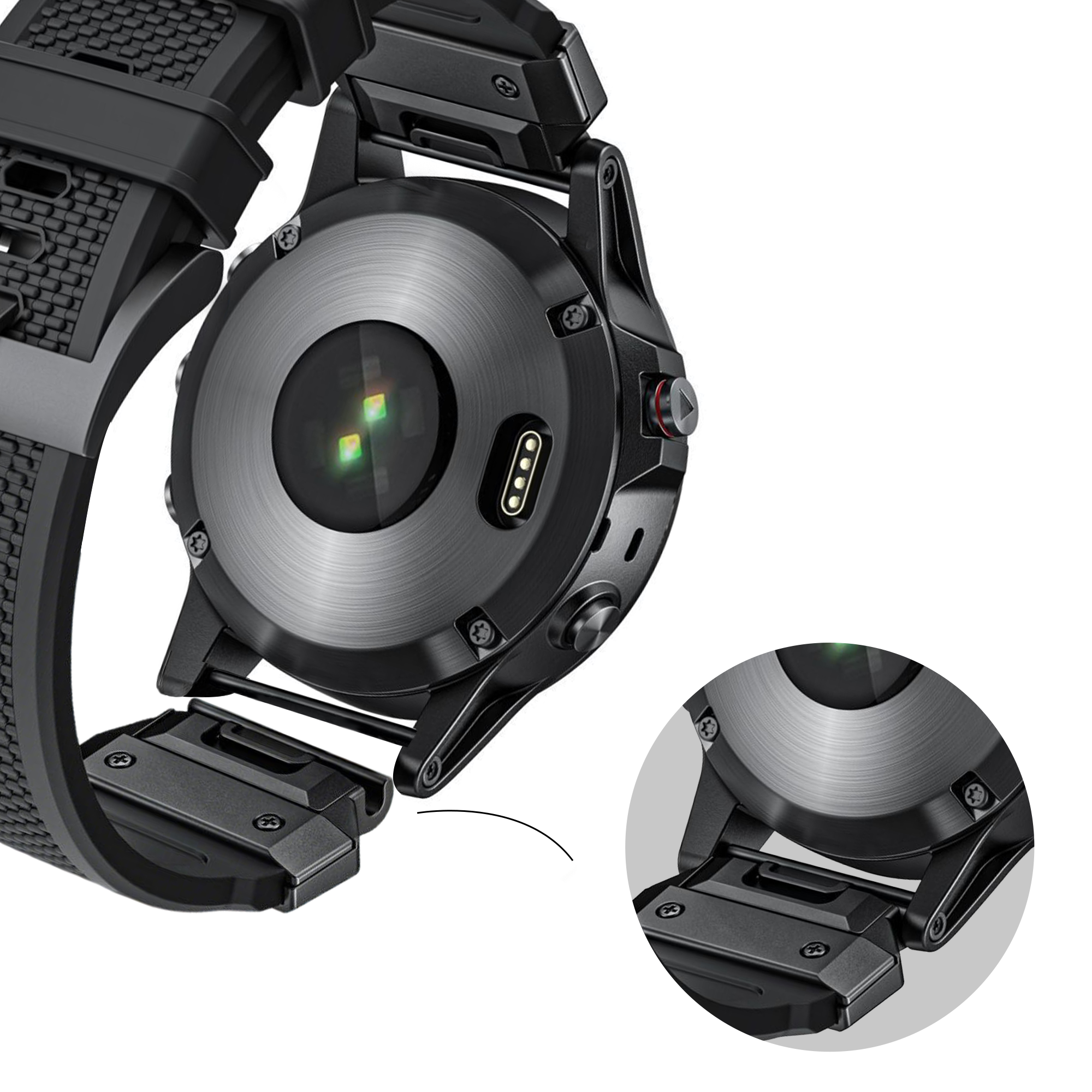 Bandz Garmin Forerunner 970 Silicone Strap 'Explorer' (Black)