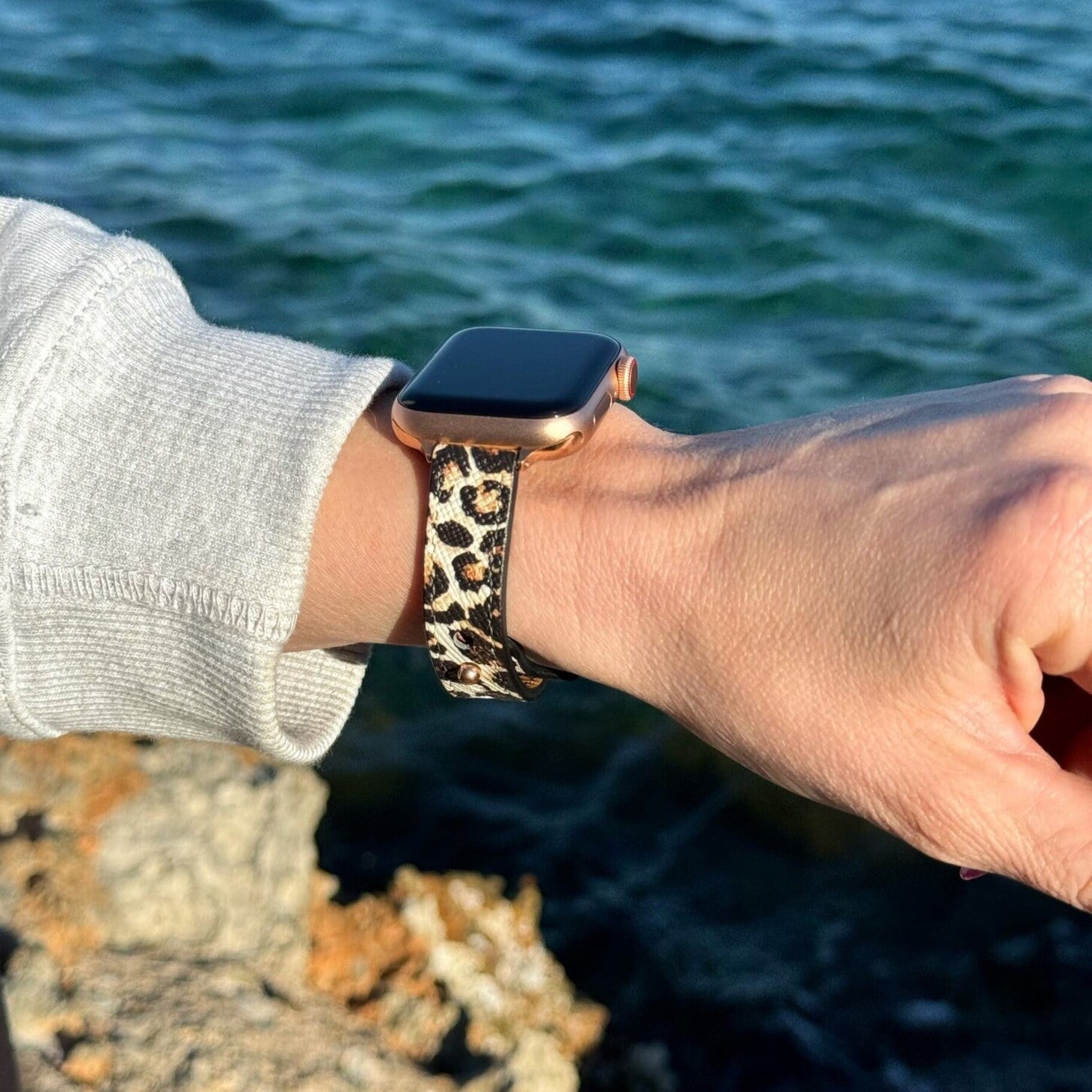 Apple Watch leren bandje (leopard)