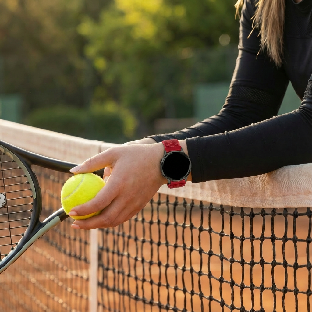 Bandz Garmin Vivoactive 3 nylon loop band (rood)