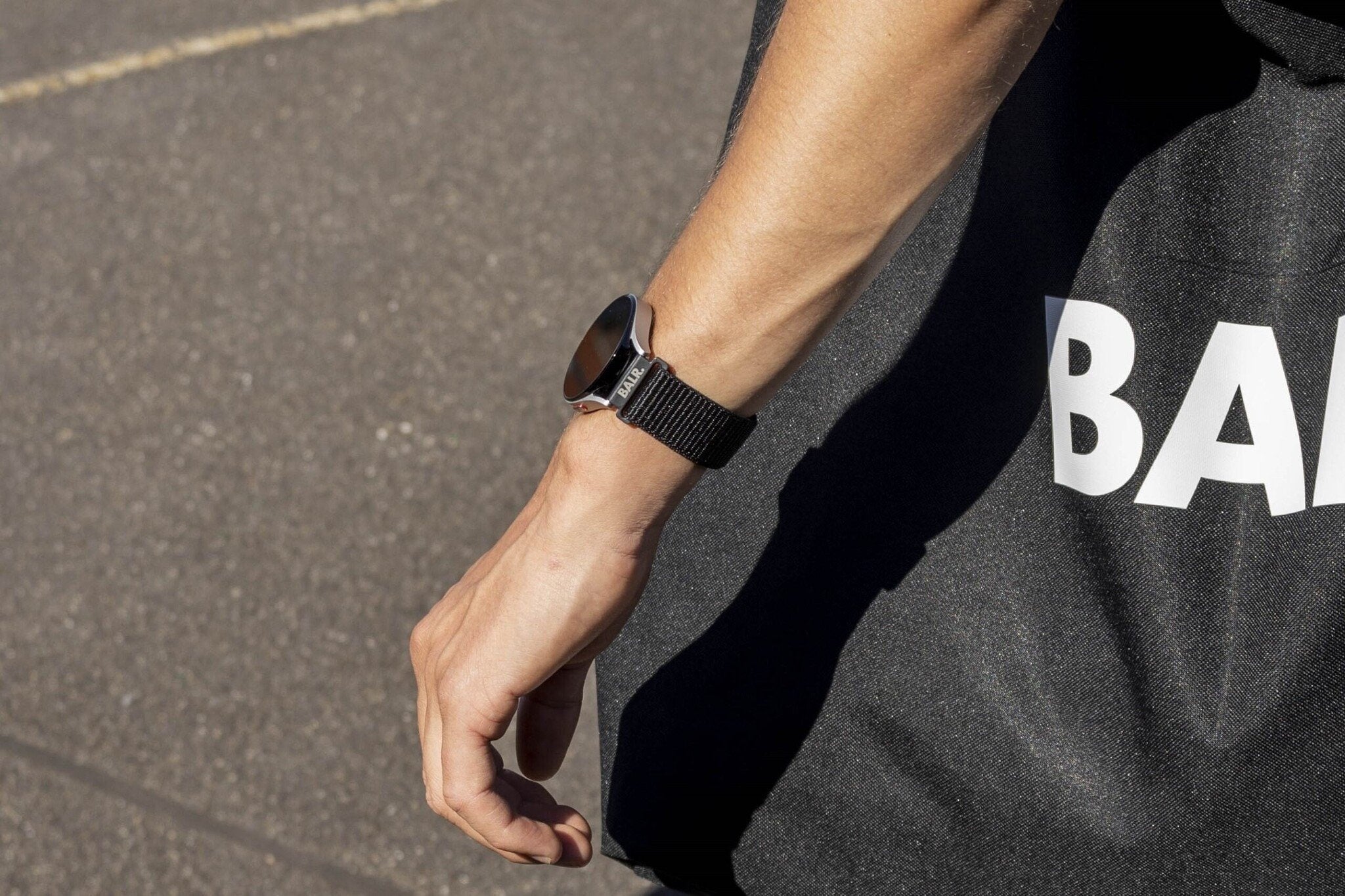 BALR Samsung Galaxy Watch 4 Classic 42mm nylon band (zwart)