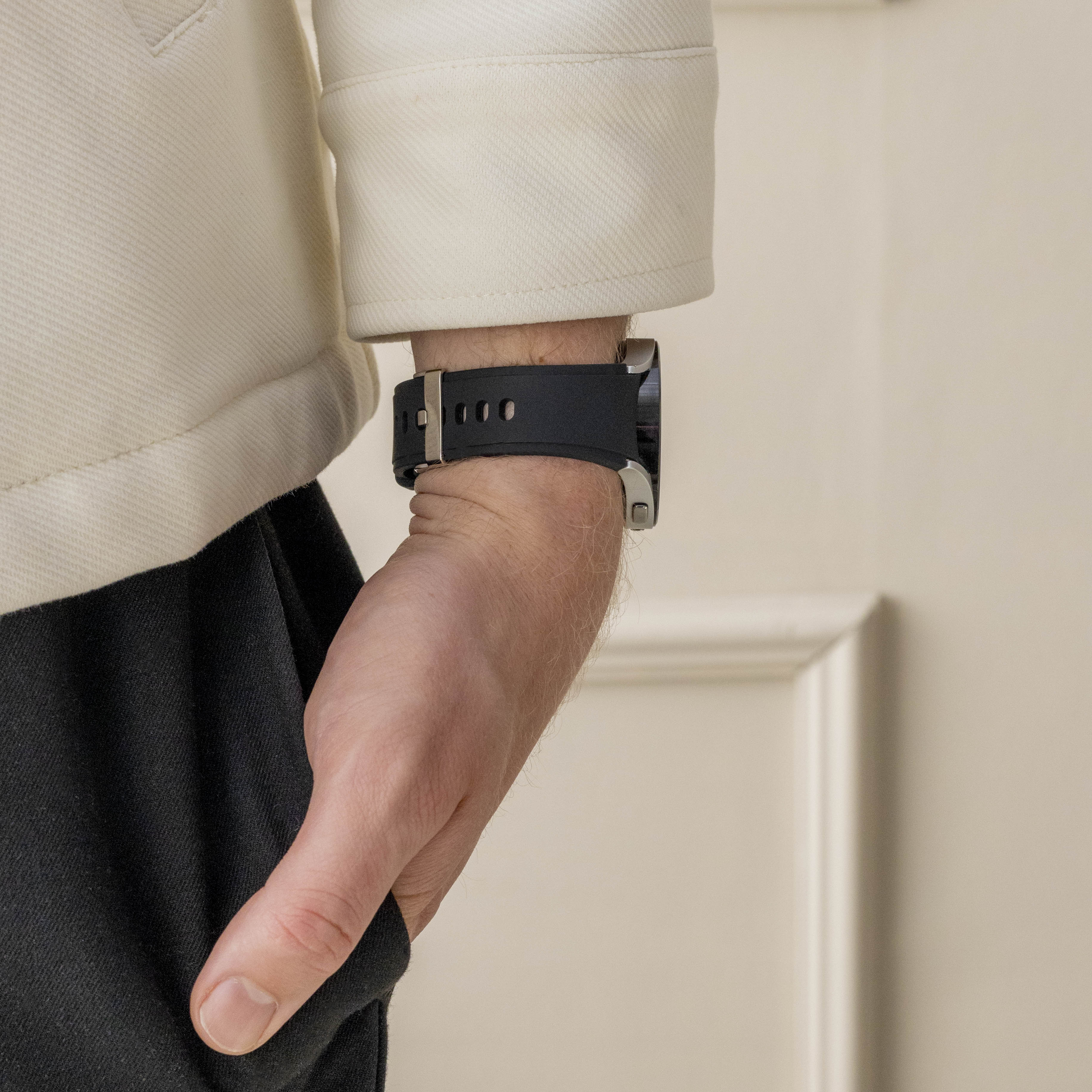 Samsung Galaxy Watch 7 - 40mm siliconen band perfect fit (zwart)