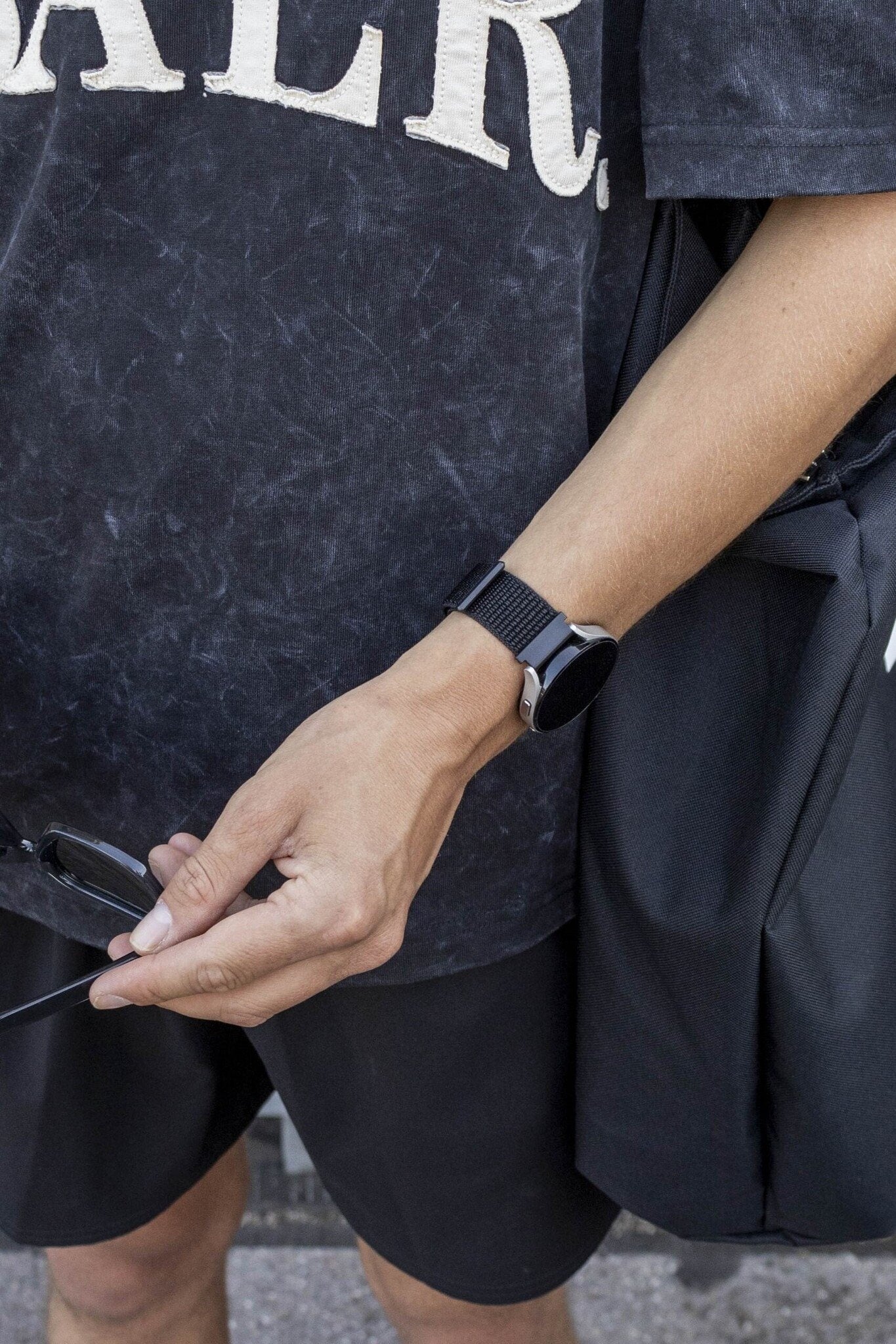 BALR Samsung Galaxy Watch 4 Classic 42mm nylon band (zwart)
