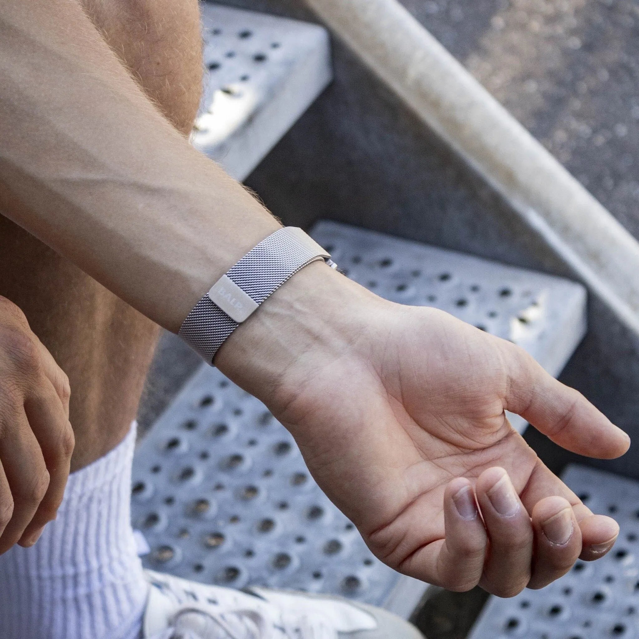 BALR Polar Pacer Milanese band (zilver)