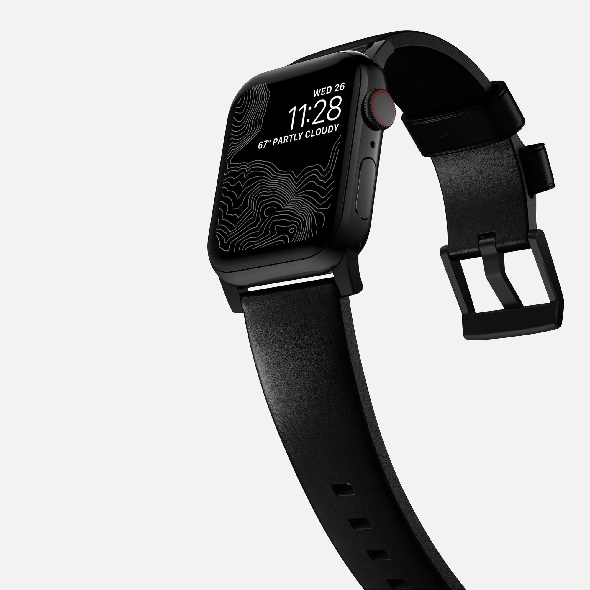 Nomad Modern Apple Watch leren bandje (zwart)