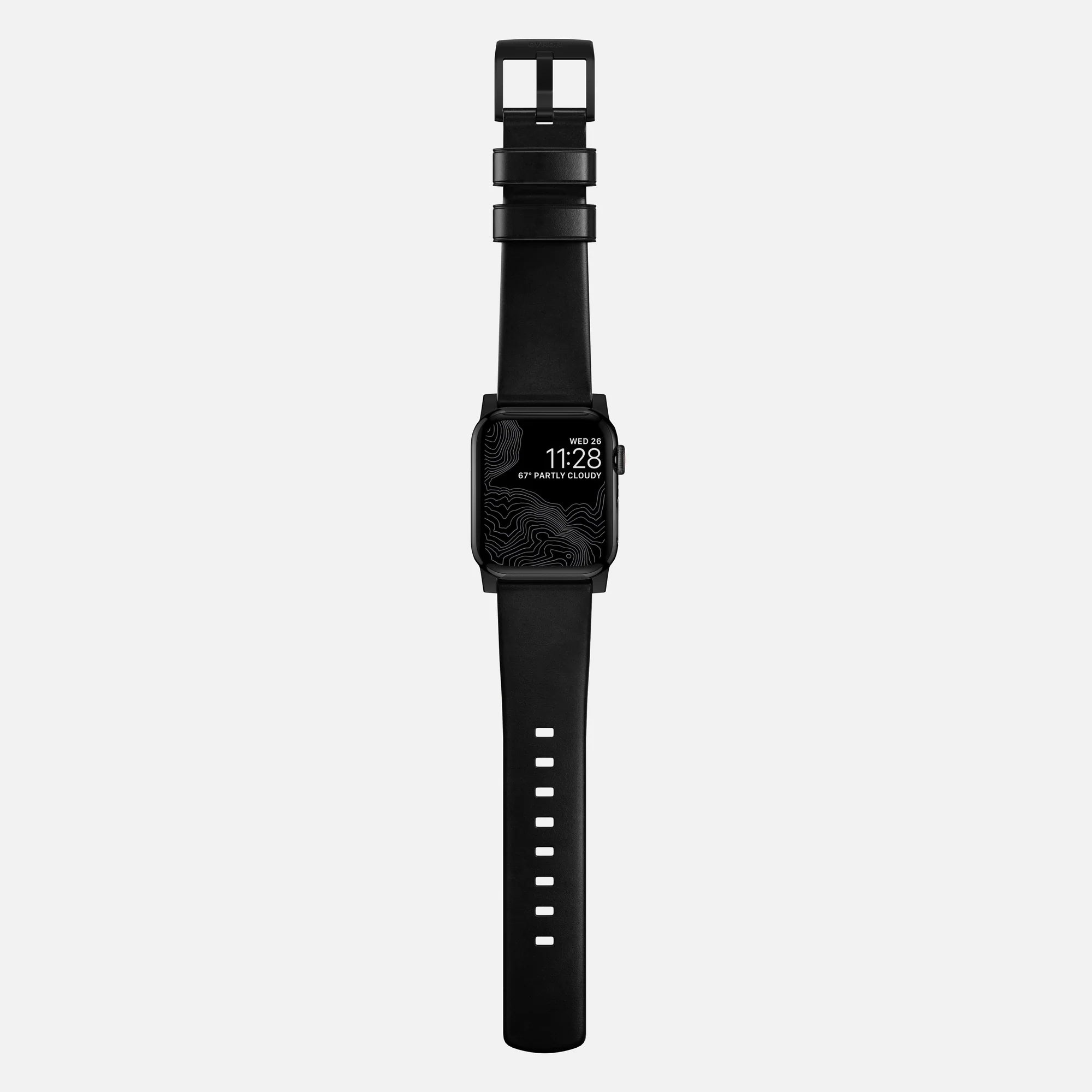 Nomad Modern Apple Watch leren bandje (zwart)