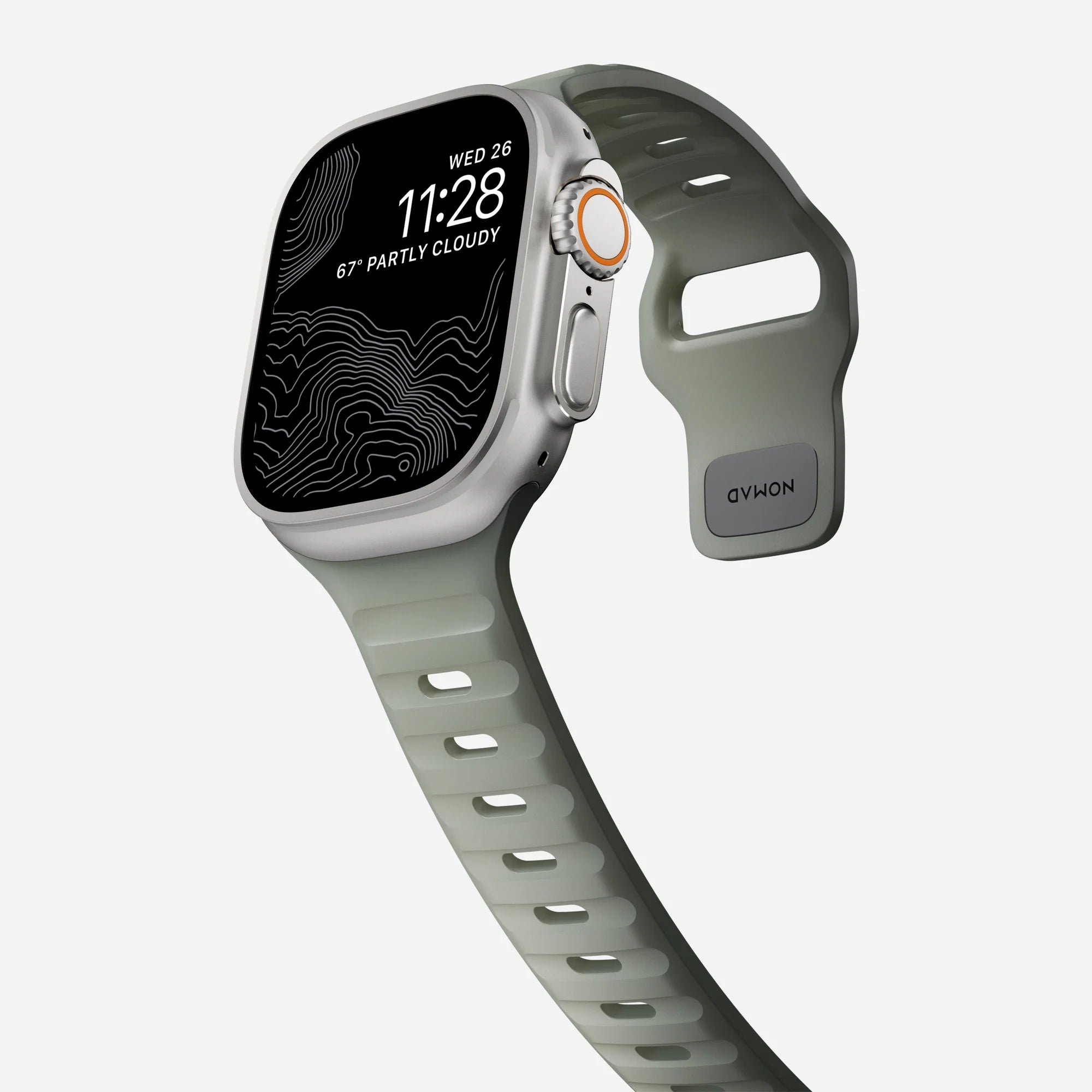 Nomad Sport Apple Watch siliconen bandje (coastal rock)