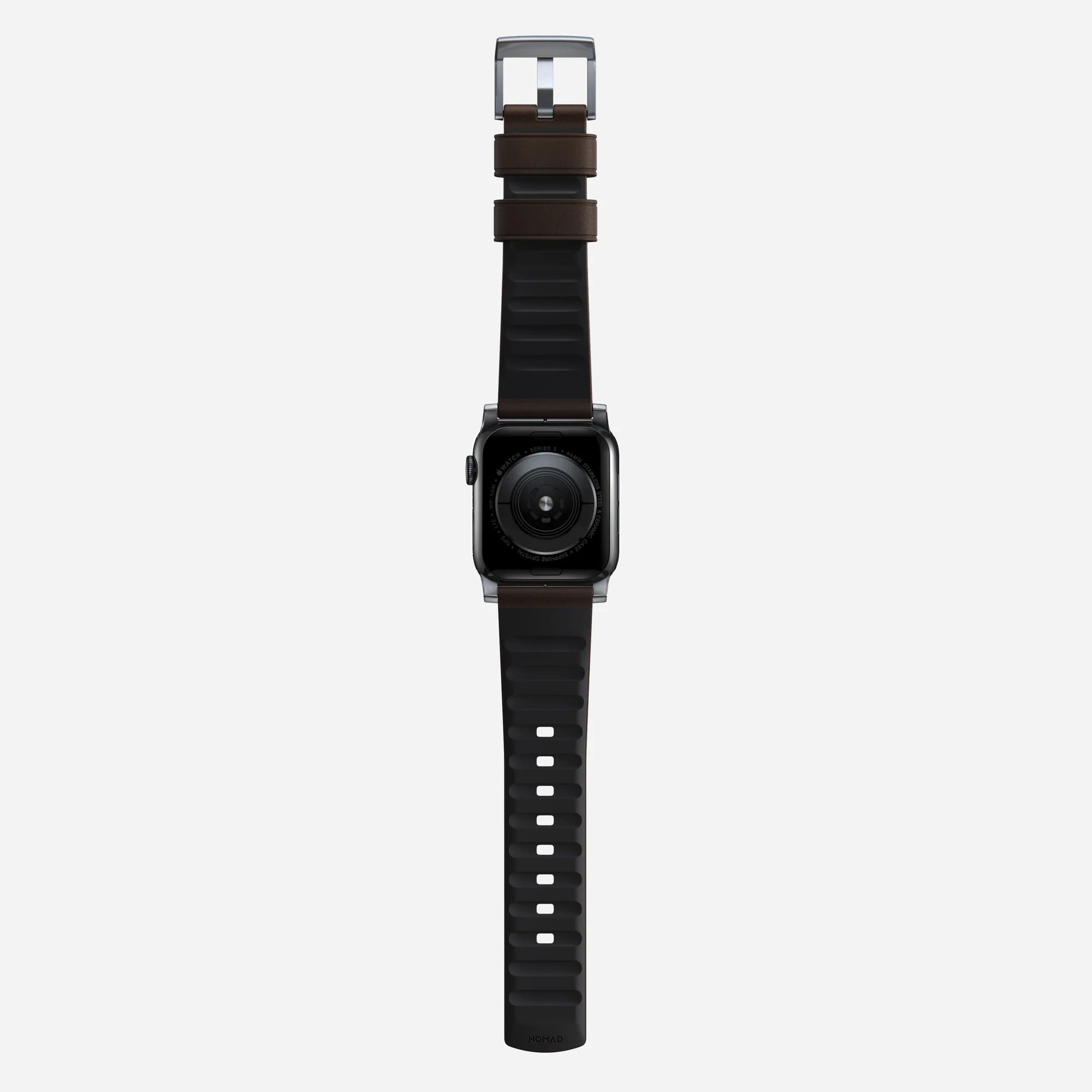 Nomad Active Pro Apple Watch hybride bandje (bruin/zilver)