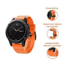 Garmin Instinct 3 - 45mm siliconen bandje (oranje)