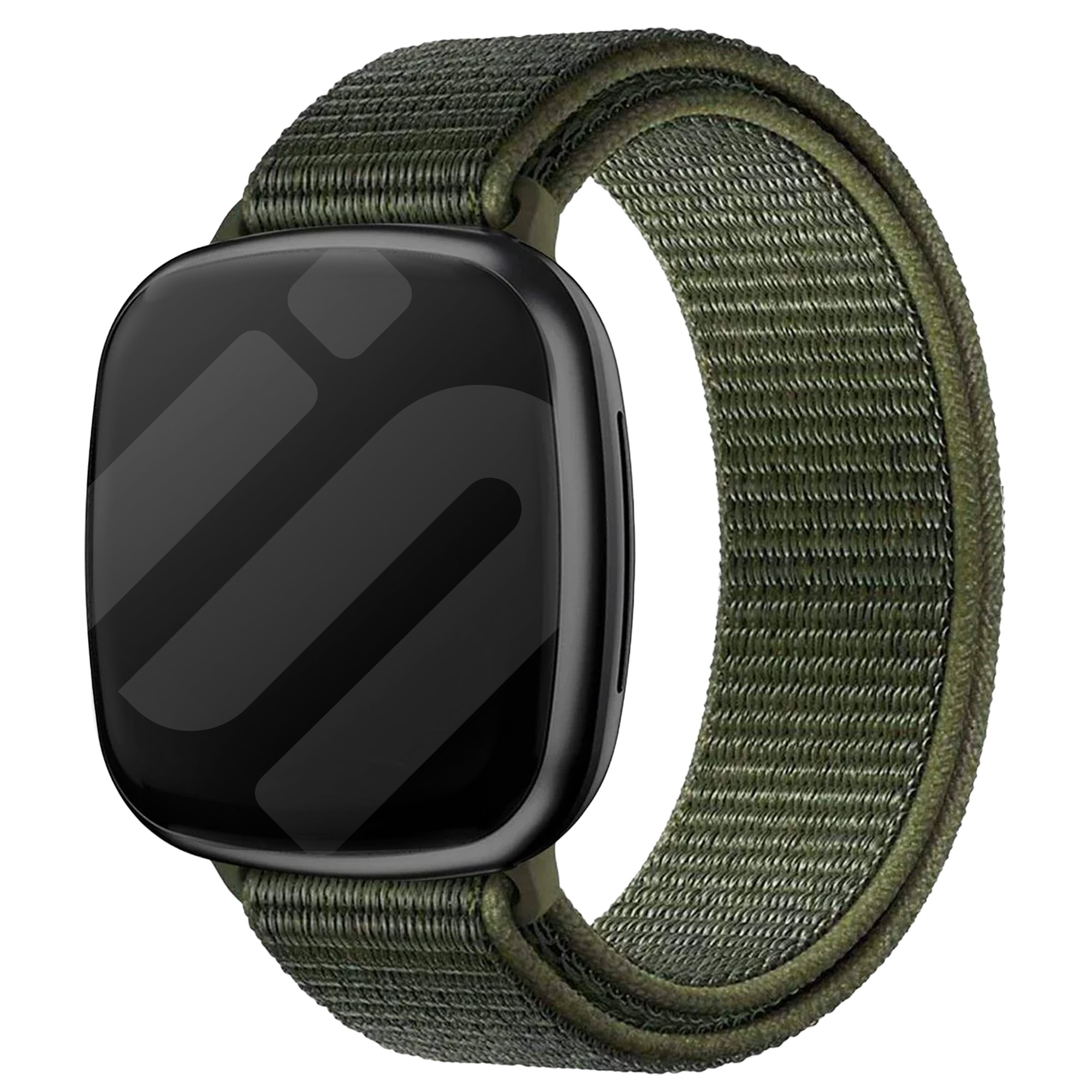 Fitbit Versa 3 nylon bandje (groen)