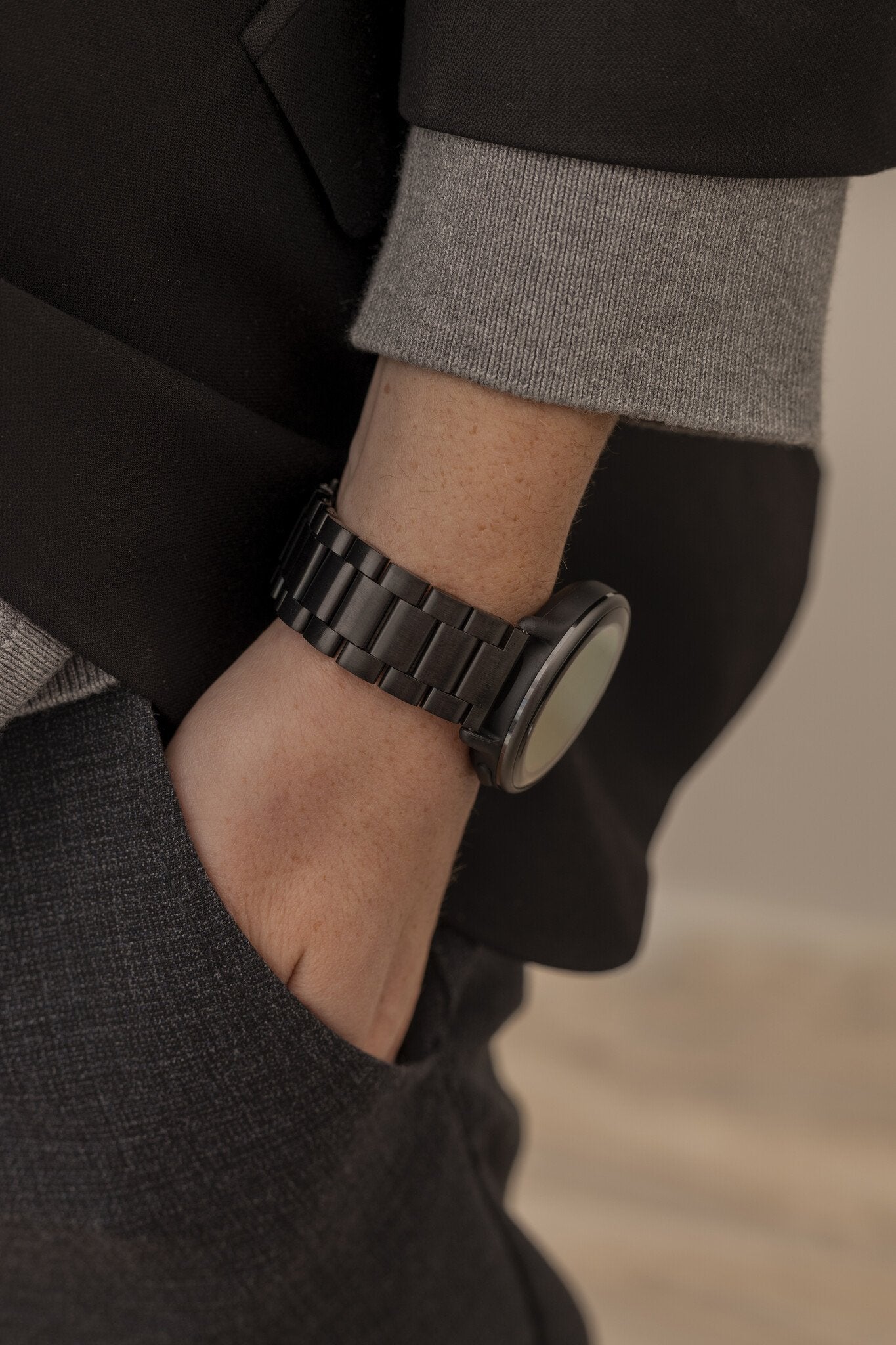 Samsung Galaxy Watch FE stalen band (zwart)