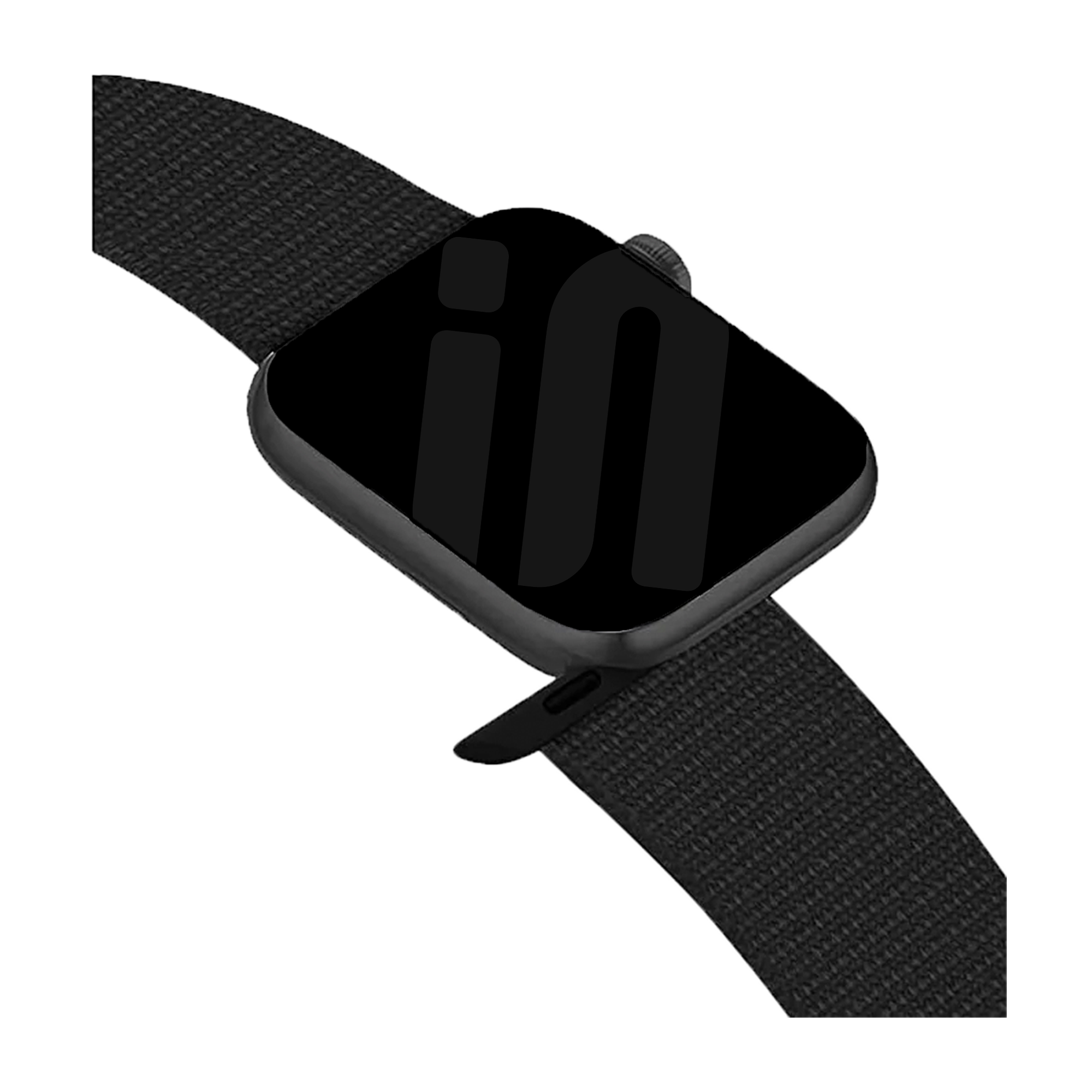 Apple Watch nylon loop bandje (zwart)