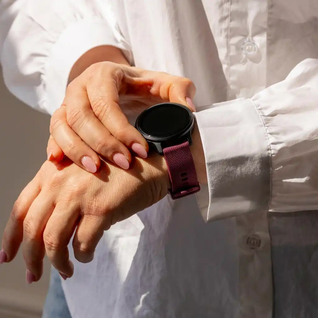 Samsung Gear S3 luxe siliconen bandje (donkerrood)