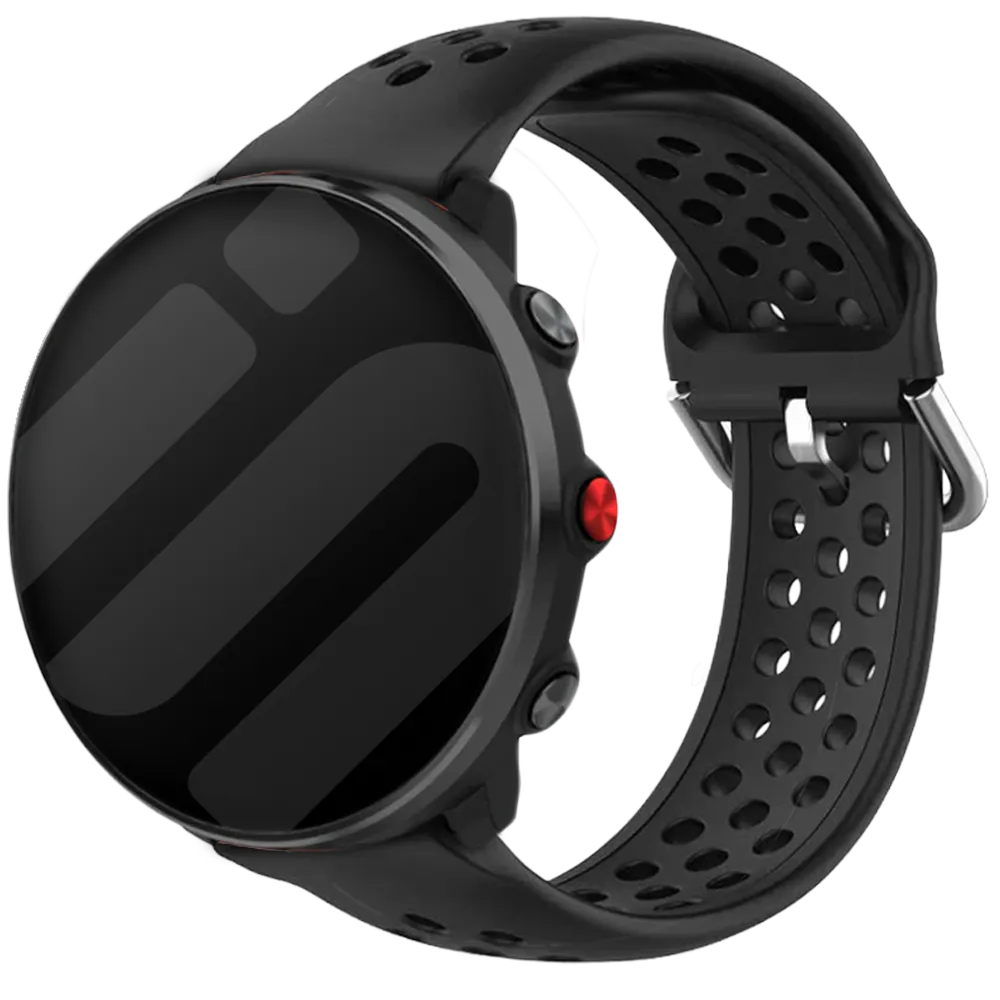 Polar Vantage M siliconen bandje met gaatjes (zwart)