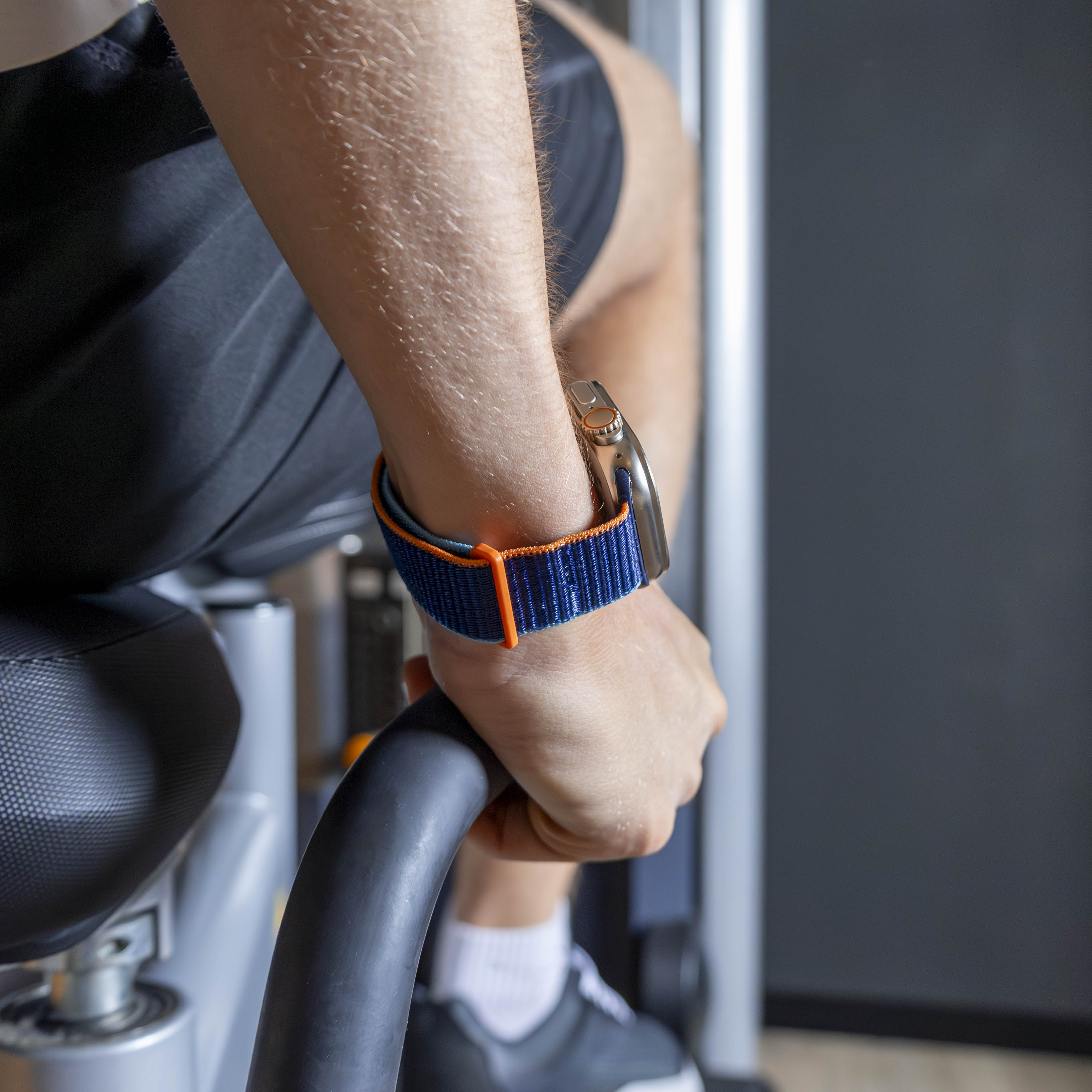 Apple Watch nylon loop bandje (donkerblauw)