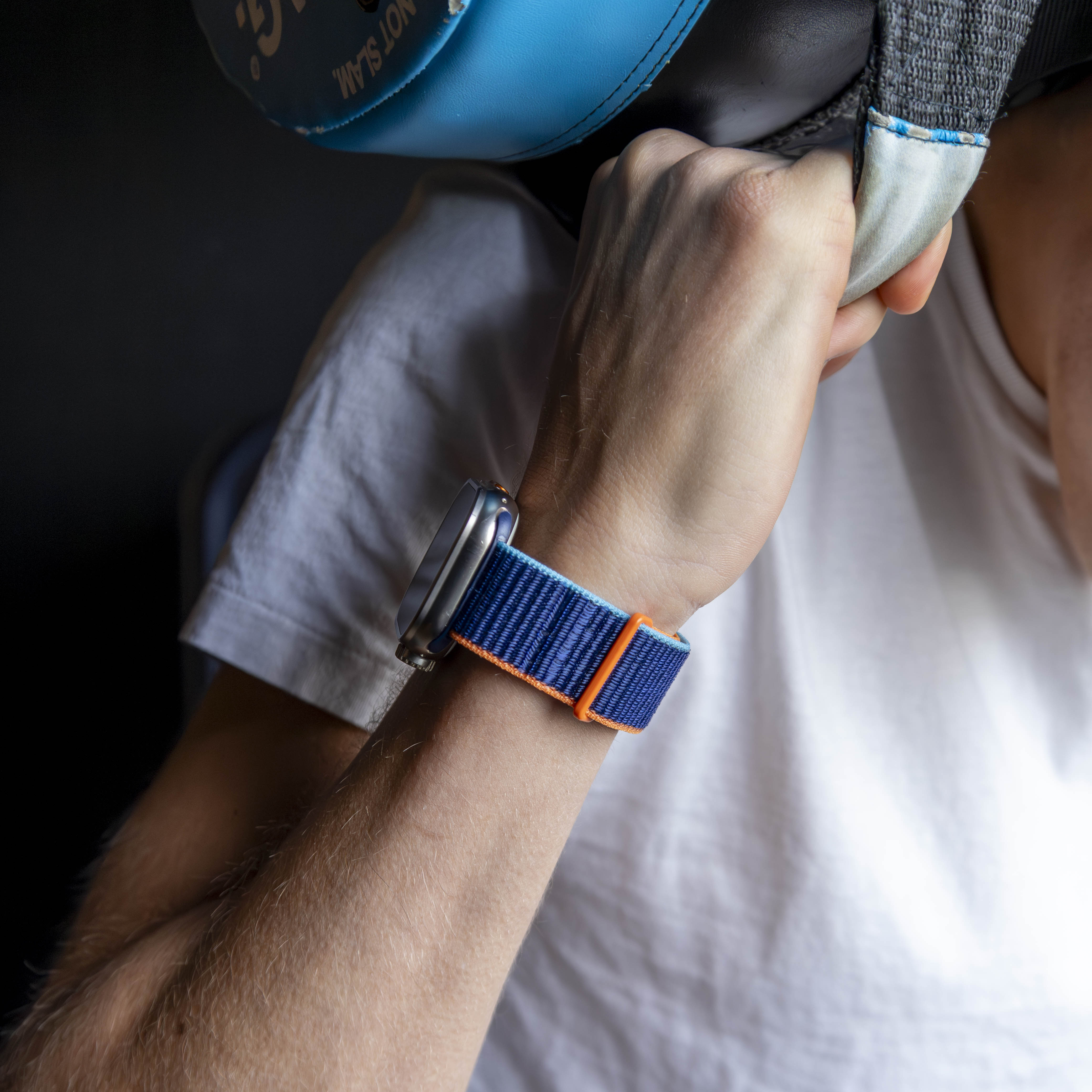 Apple Watch nylon loop bandje (donkerblauw)