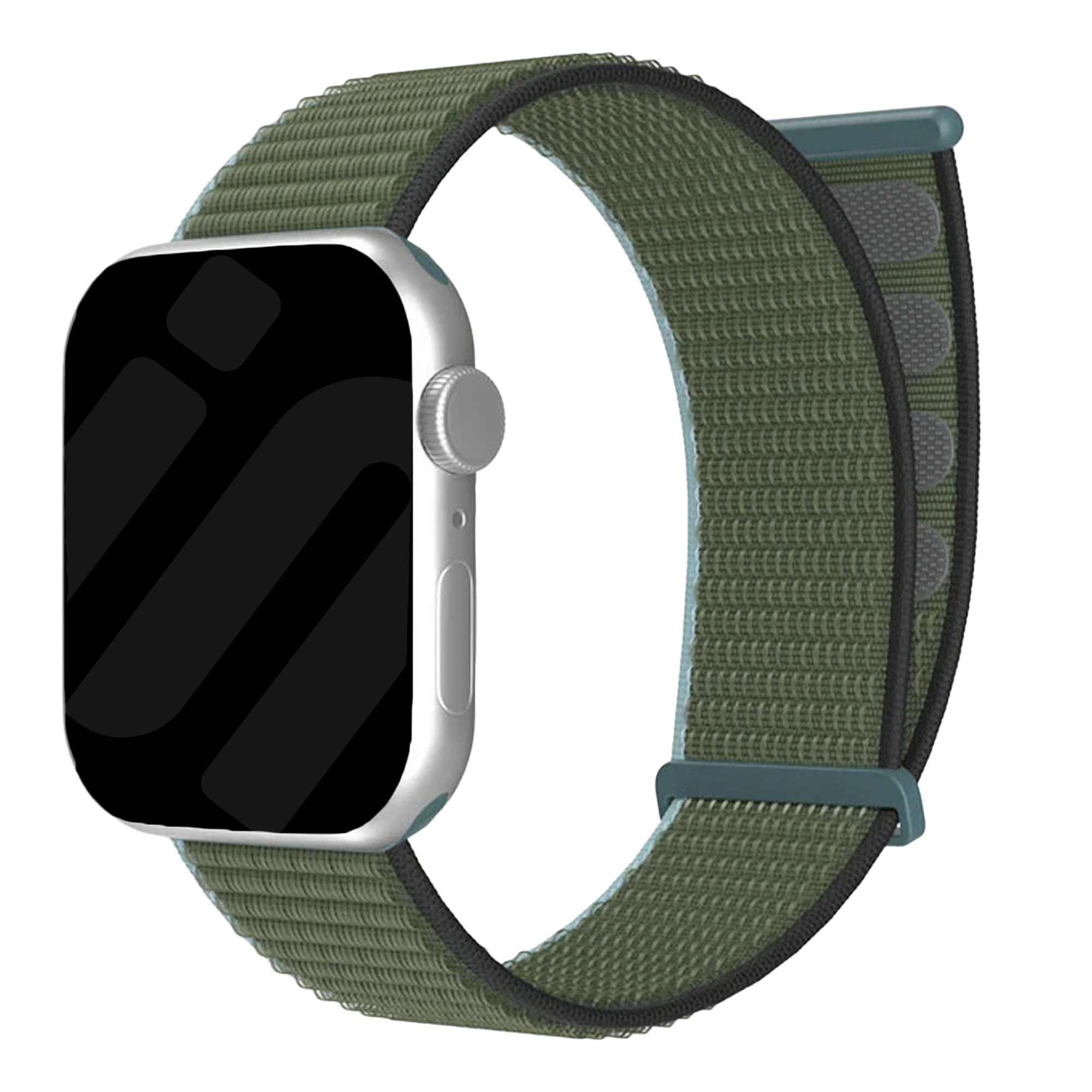 Apple Watch nylon loop bandje (olijfgroen)