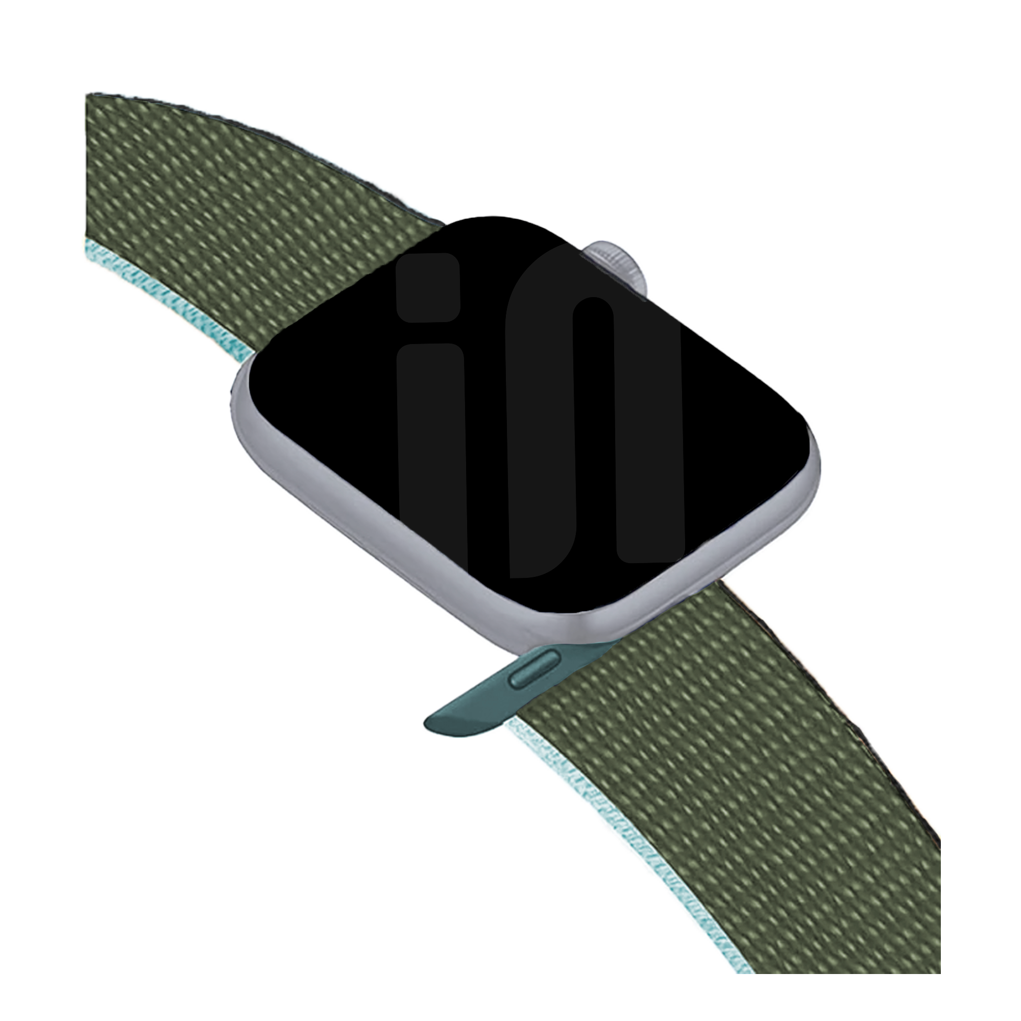 Apple Watch nylon loop bandje (olijfgroen)