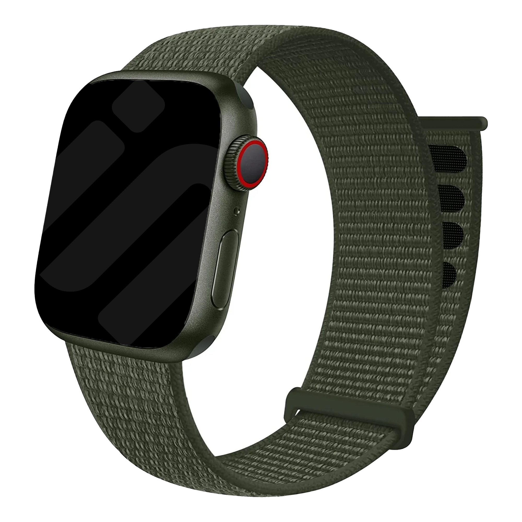Apple Watch nylon loop bandje (legergroen)