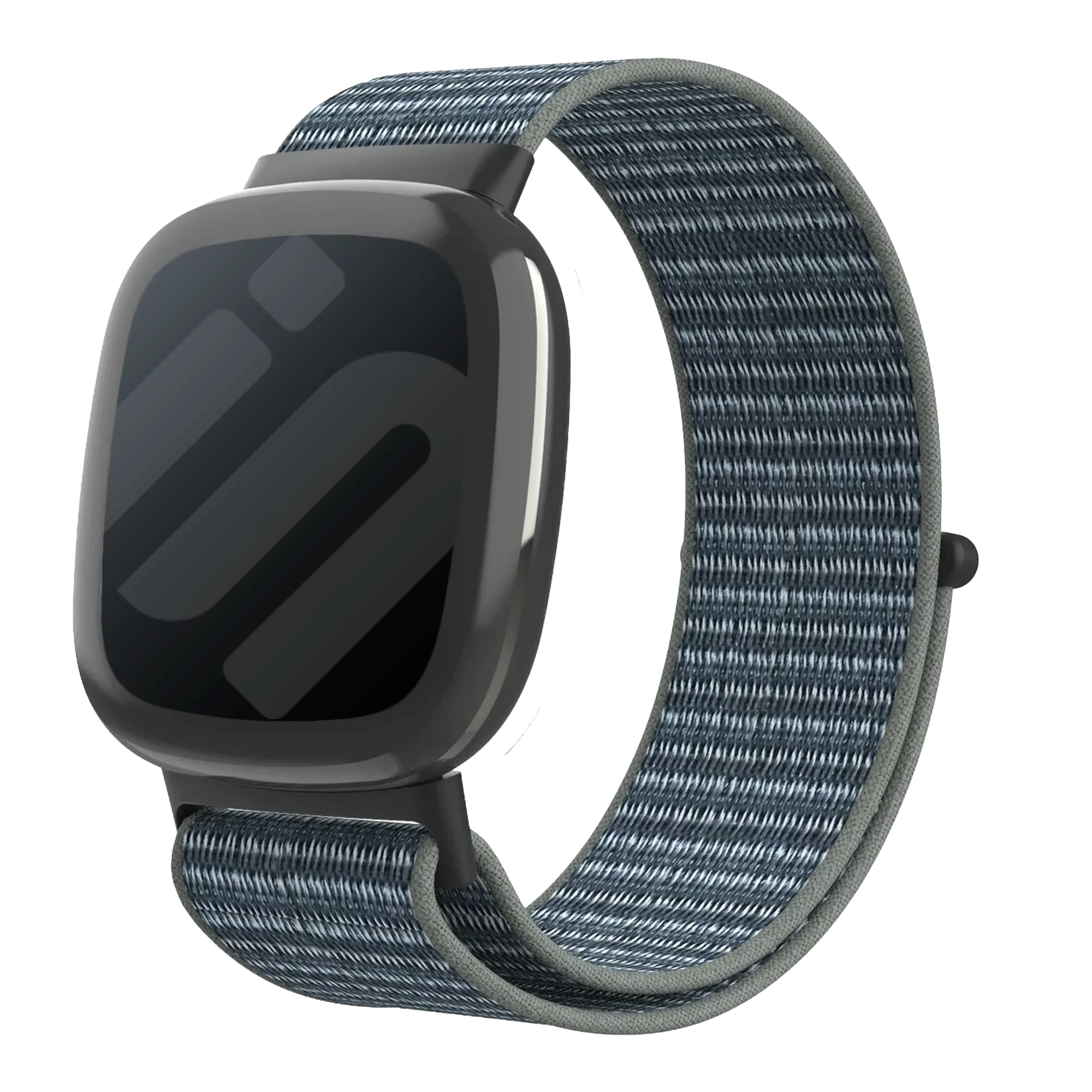 Fitbit Versa 4 nylon bandje (grijs-groen)