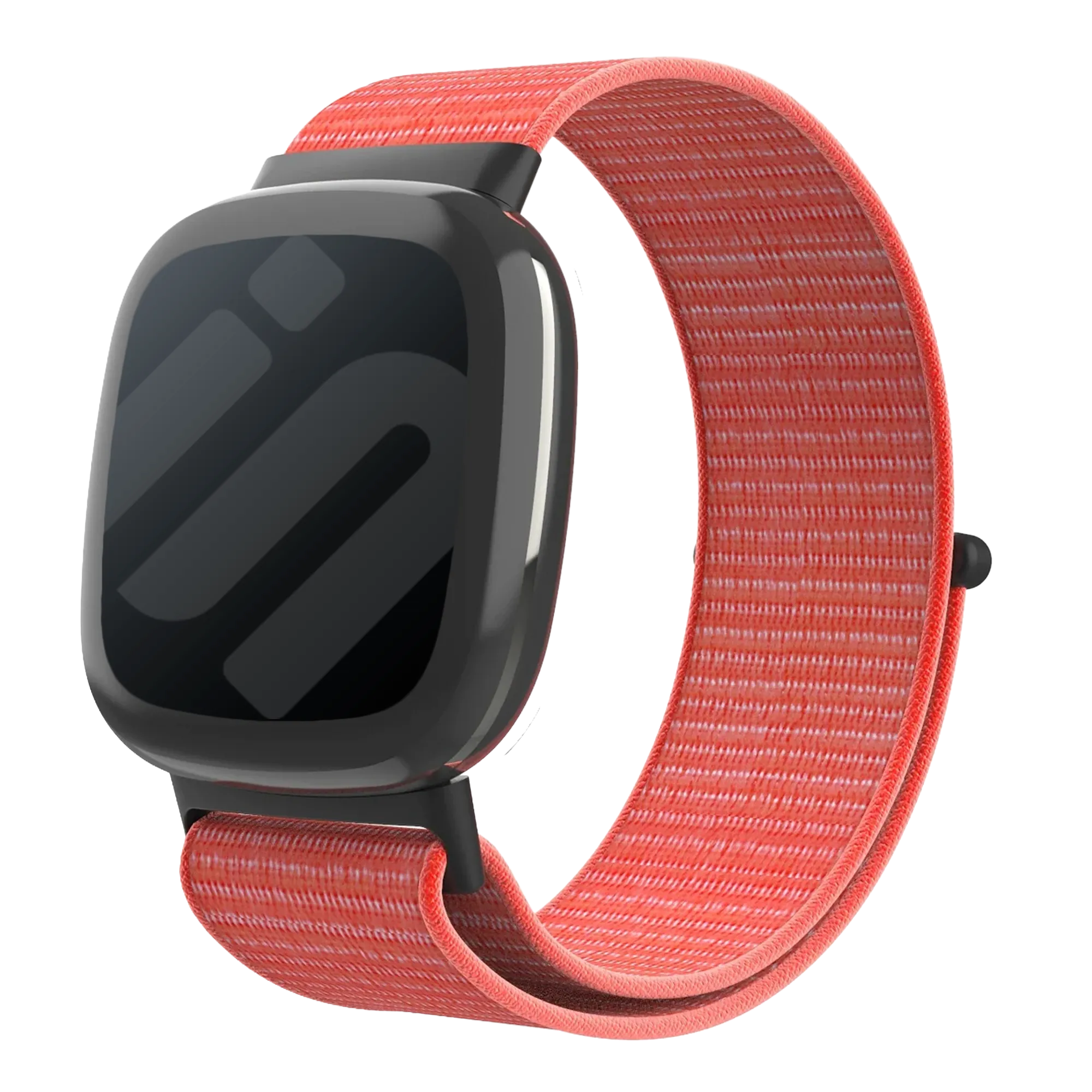 Fitbit Versa 4 nylon bandje (oranje)