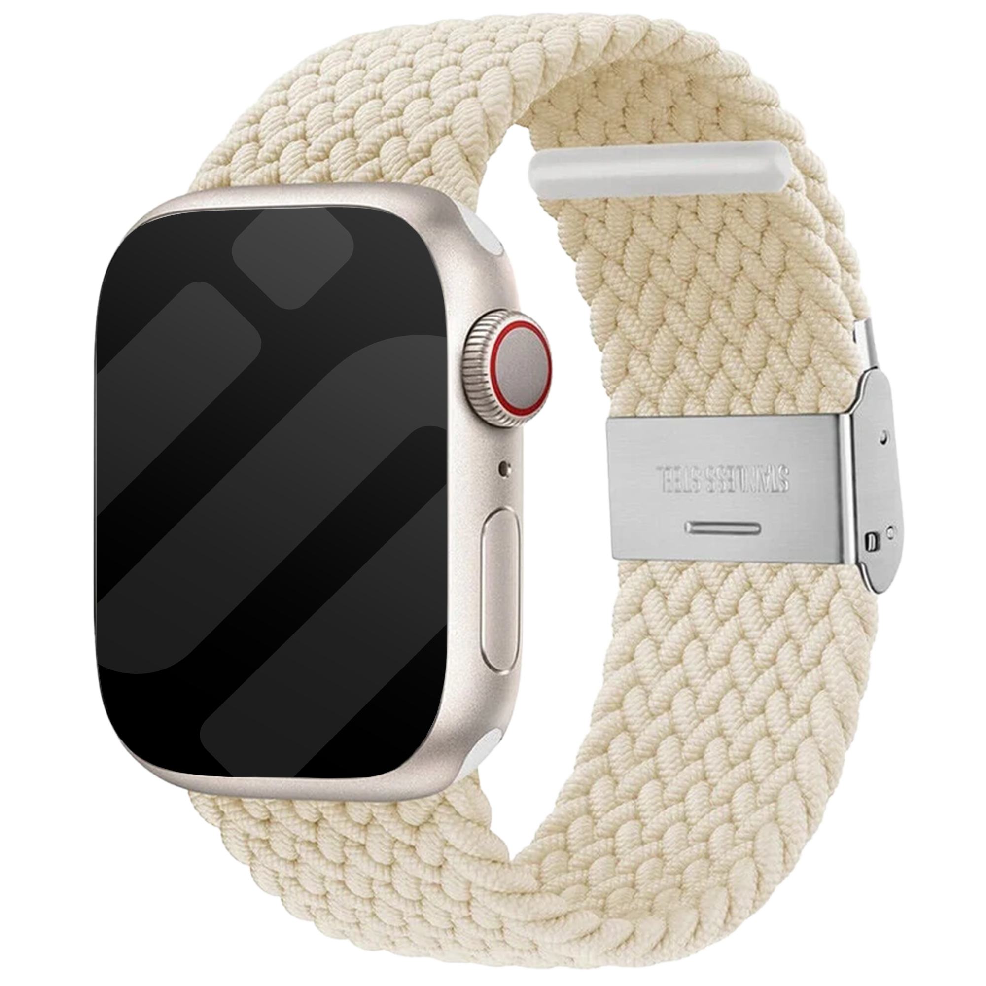Apple Watch gevlochten bandje (sterrenlicht)