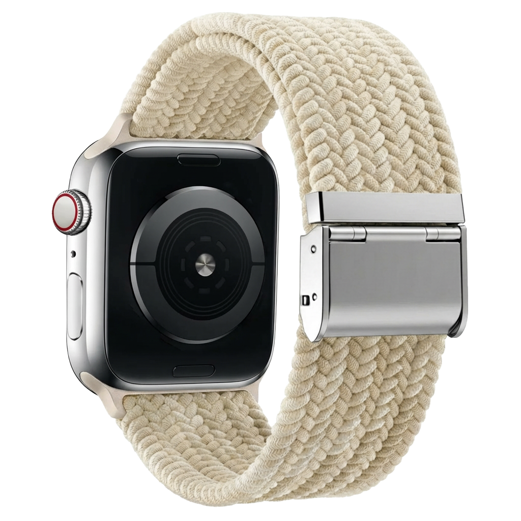 Apple Watch gevlochten bandje (sterrenlicht)