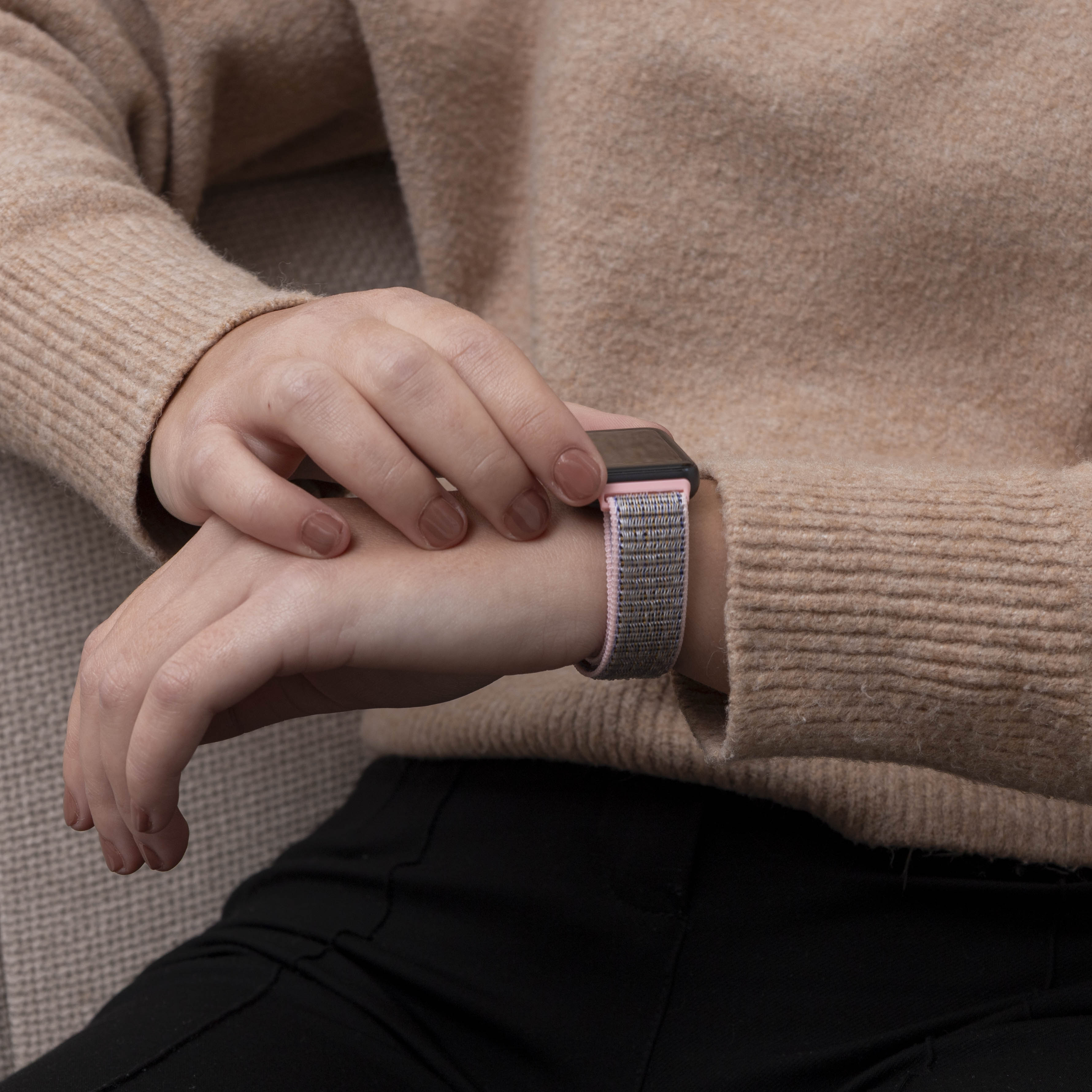 Huawei Band 9 nylon bandje (roze)