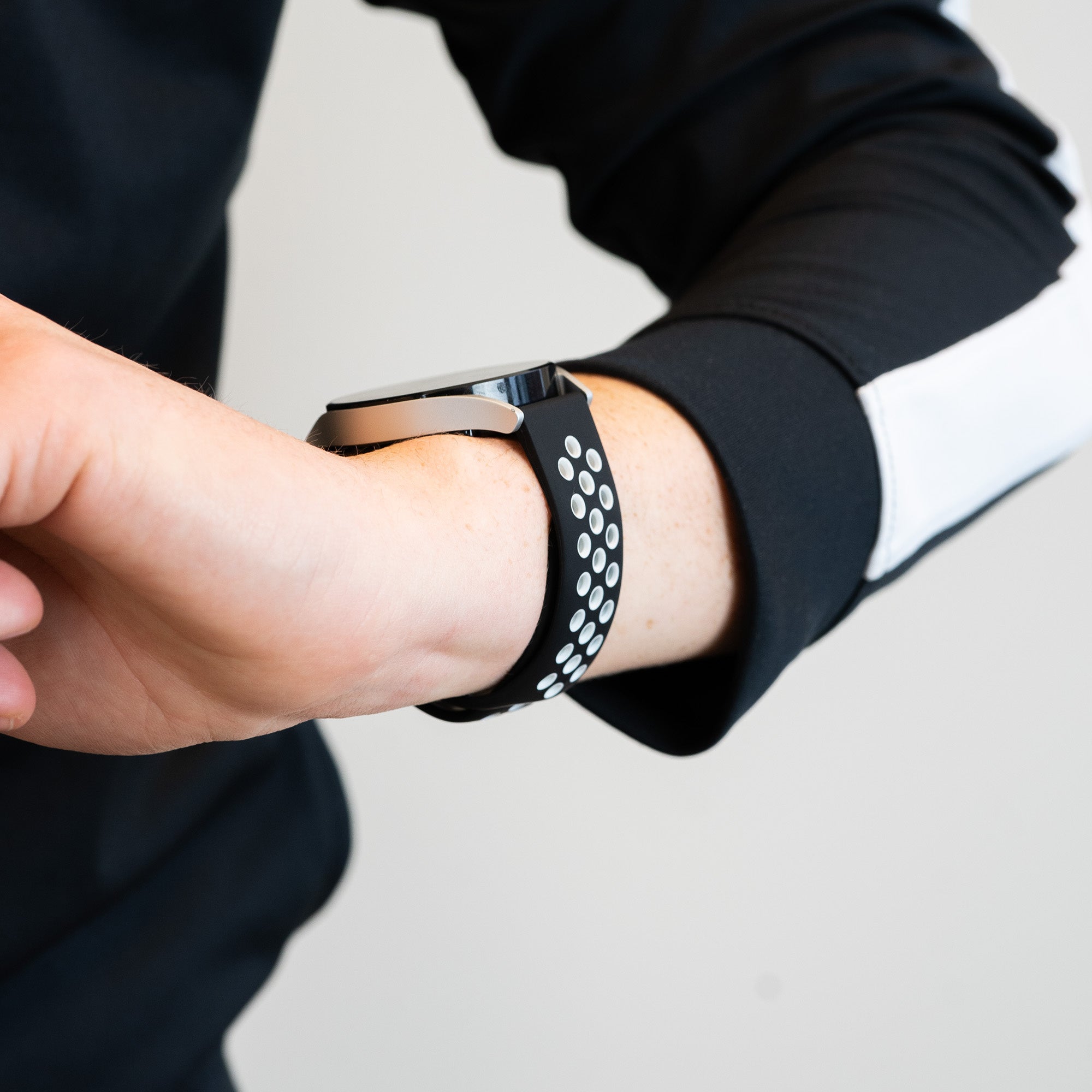 Bandz Coros Pace 2 sport band 'Deluxe' (zwart/wit)