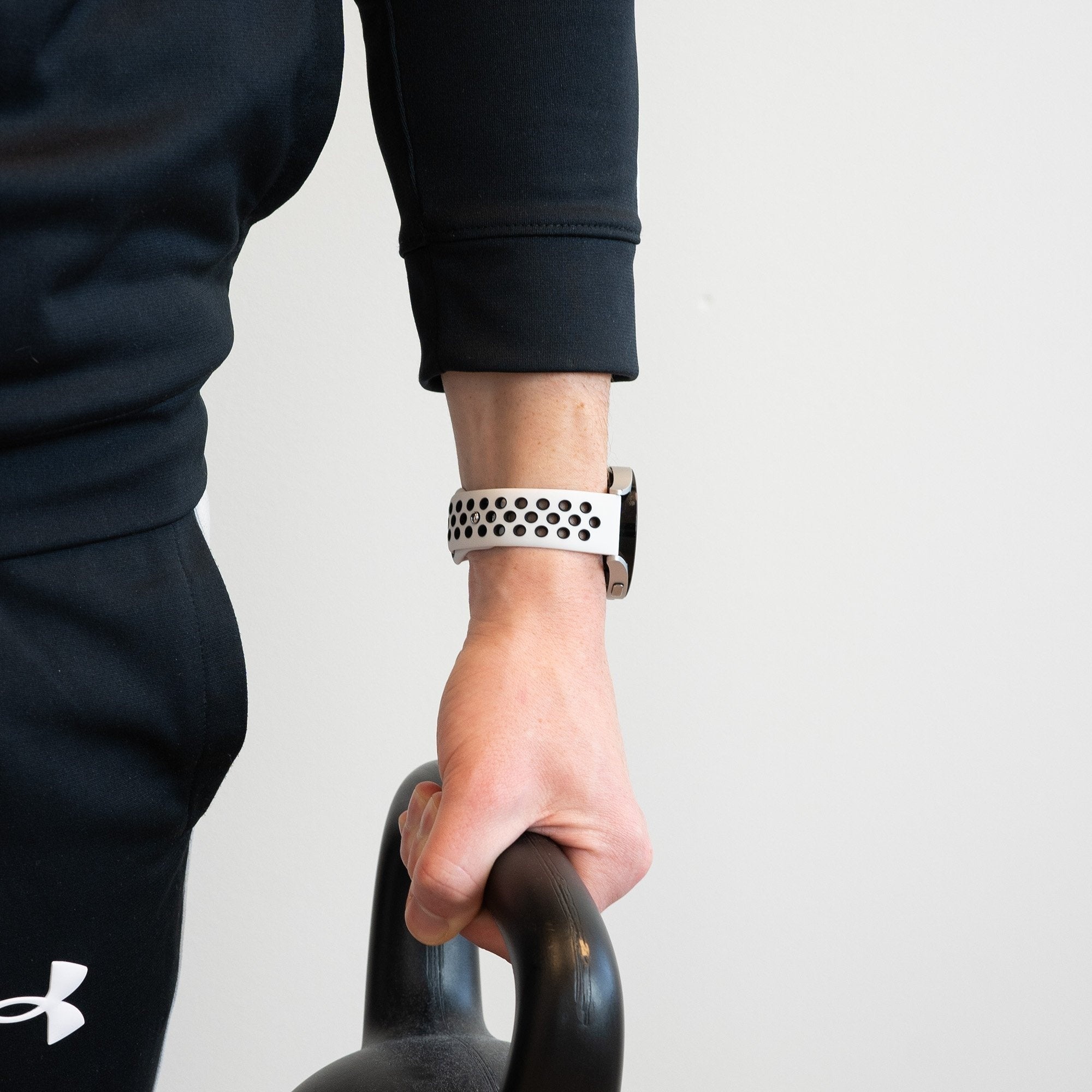 Bandz Coros Apex 42mm sport band 'Deluxe' (wit/zwart)