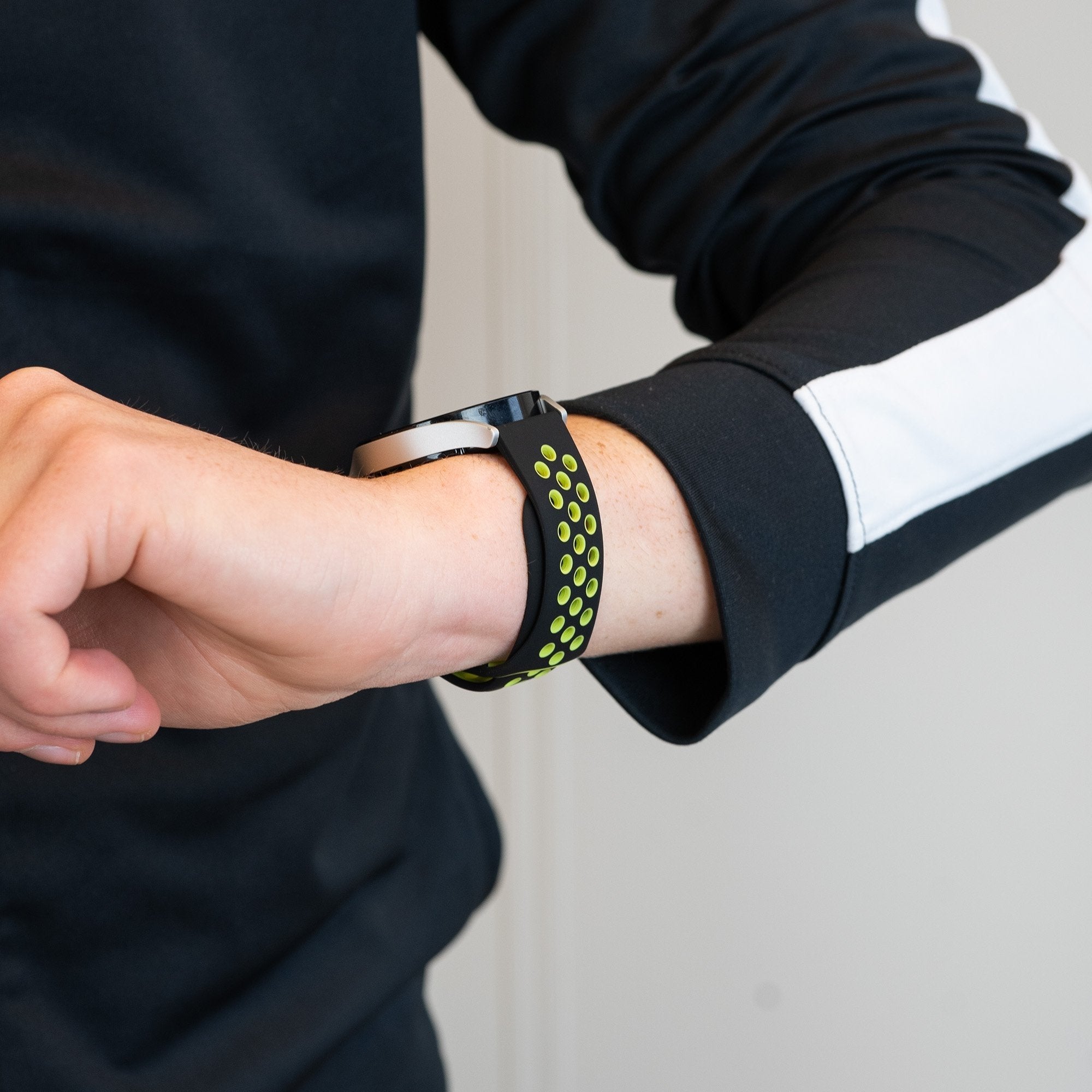 Bandz Redmi Watch 5 Lite sport band 'Deluxe' (zwart/geel)