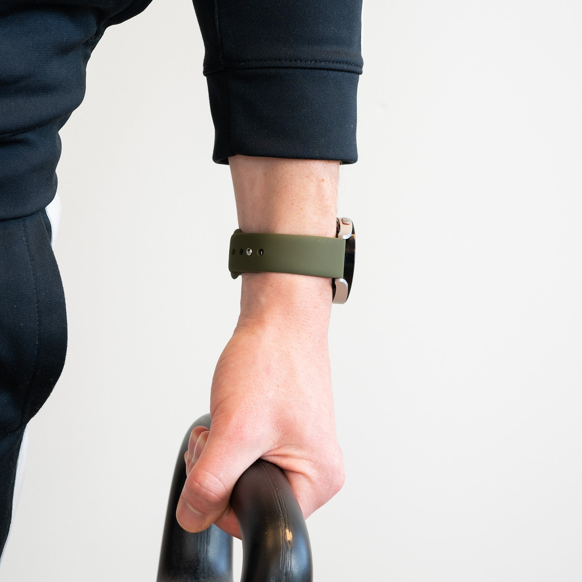 Bandz Amazfit Active 3 Premium Sport Strap 'Deluxe' (Olive Green)