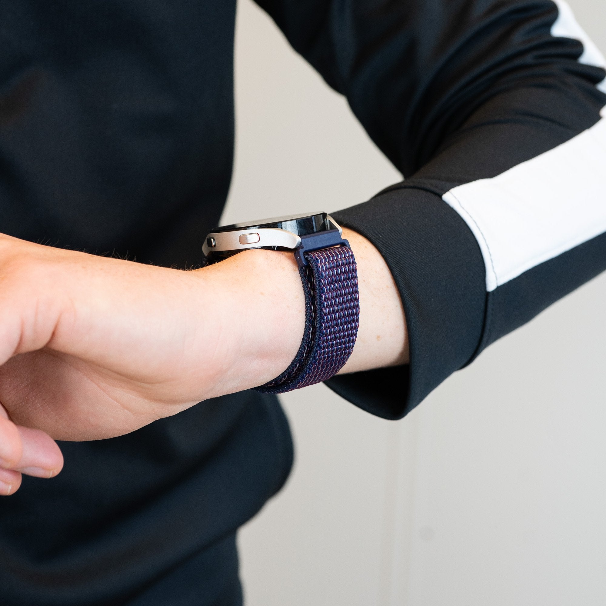 Bandz Amazfit Cheetah (Pro) nylon loop band (indigo)