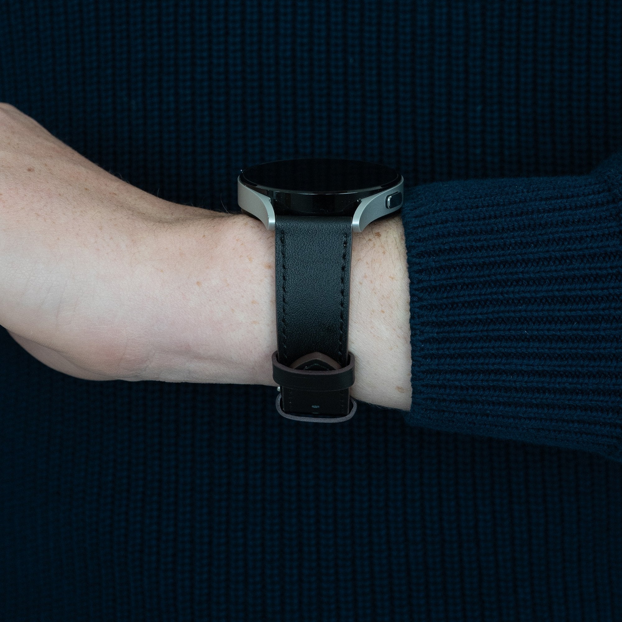 Bandz Samsung Gear Sport lederen band 'Deluxe' (zwart)