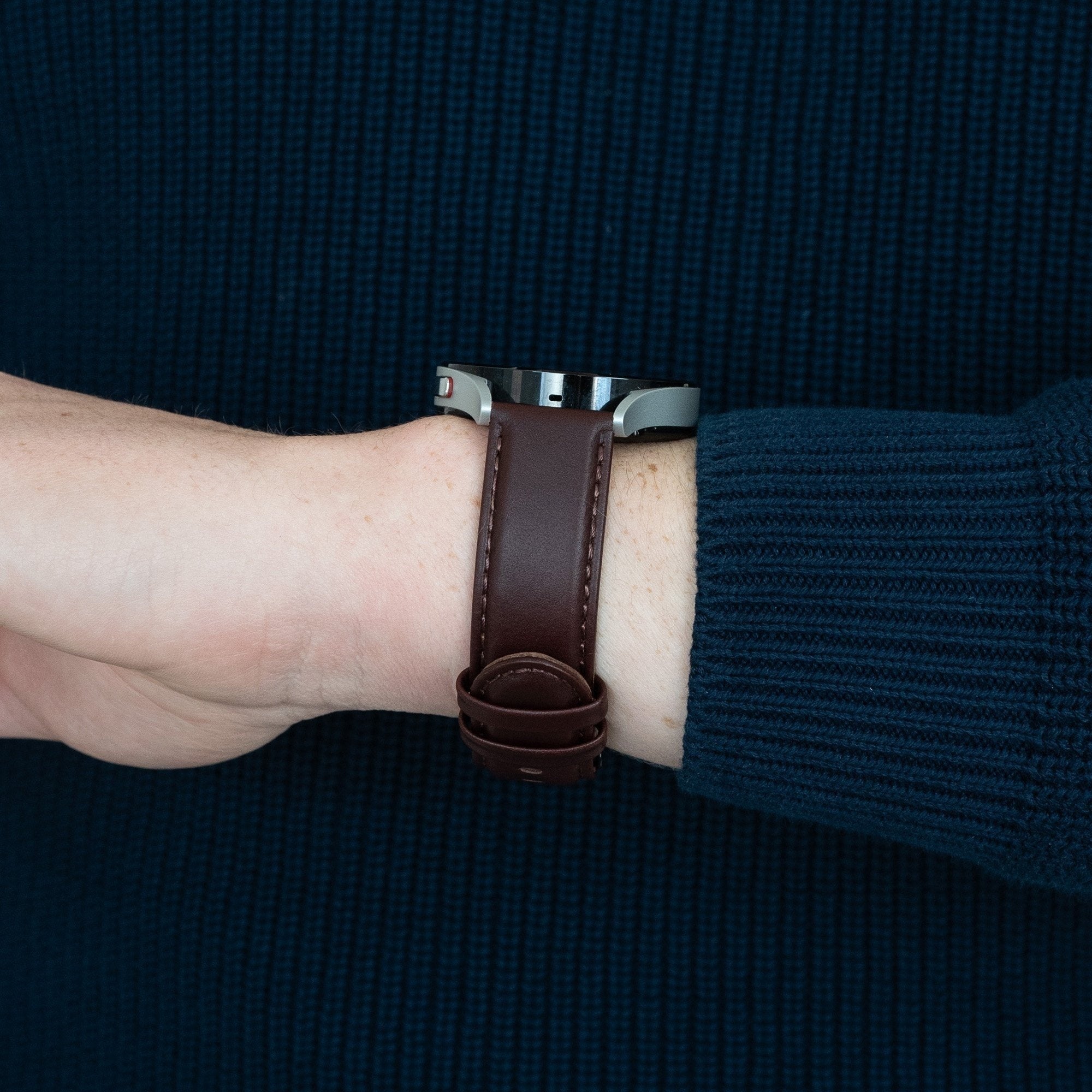 Bandz Coros Apex 46mm lederen band 'Classic' (donkerbruin)