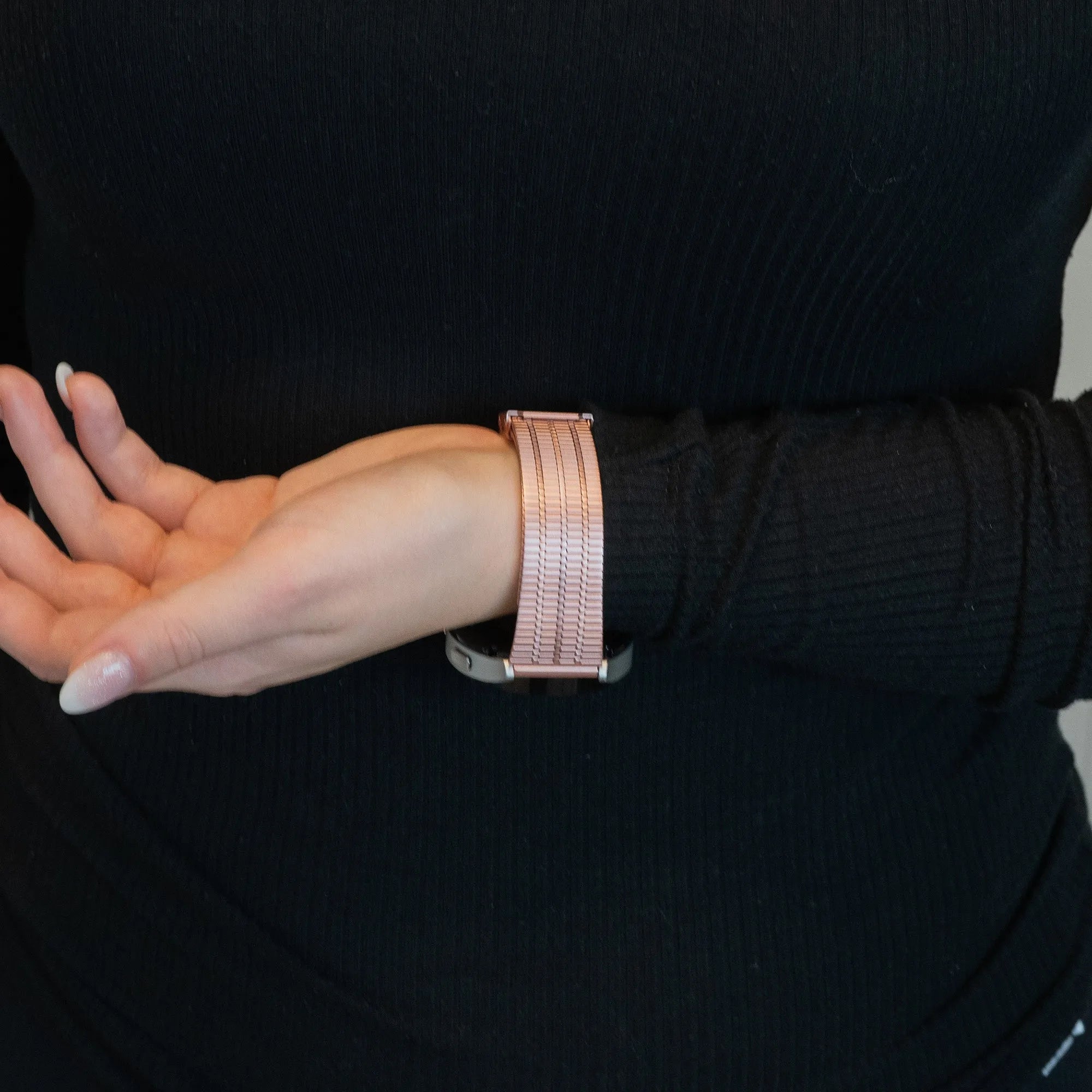 Bandz Gard Pro Health Smartwatch 3 - 41mm verstelbare stalen band (pink sand)