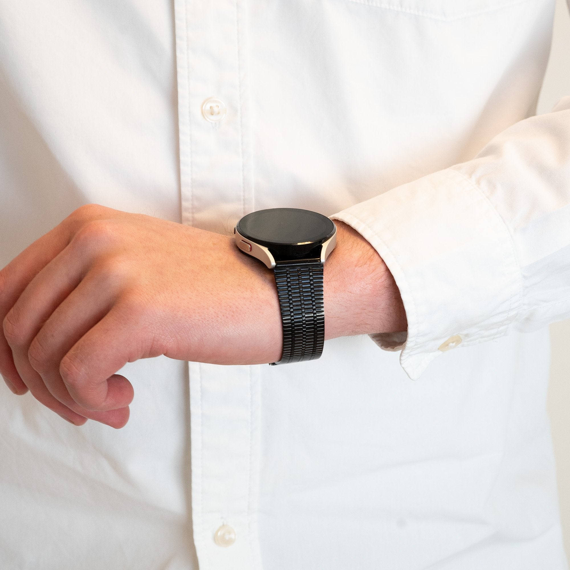 Bandz Garmin Approach S12 verstelbare stalen band (zwart)