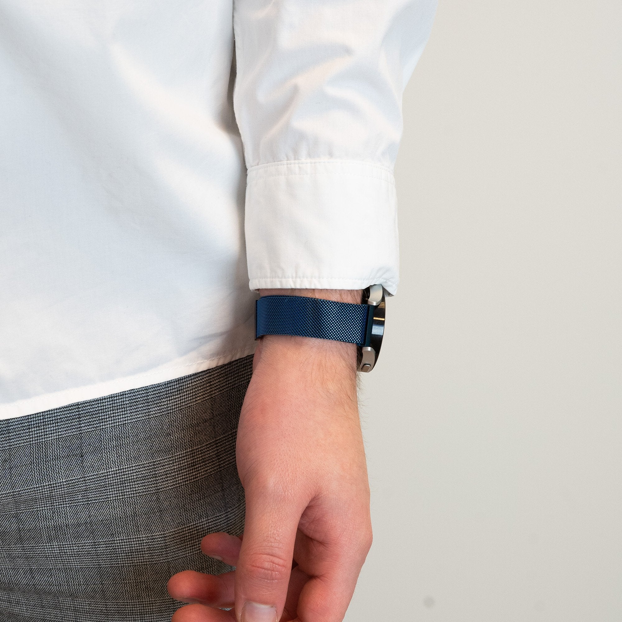 Bandz Garmin Vivomove 3 Milanese loop band (blauw)