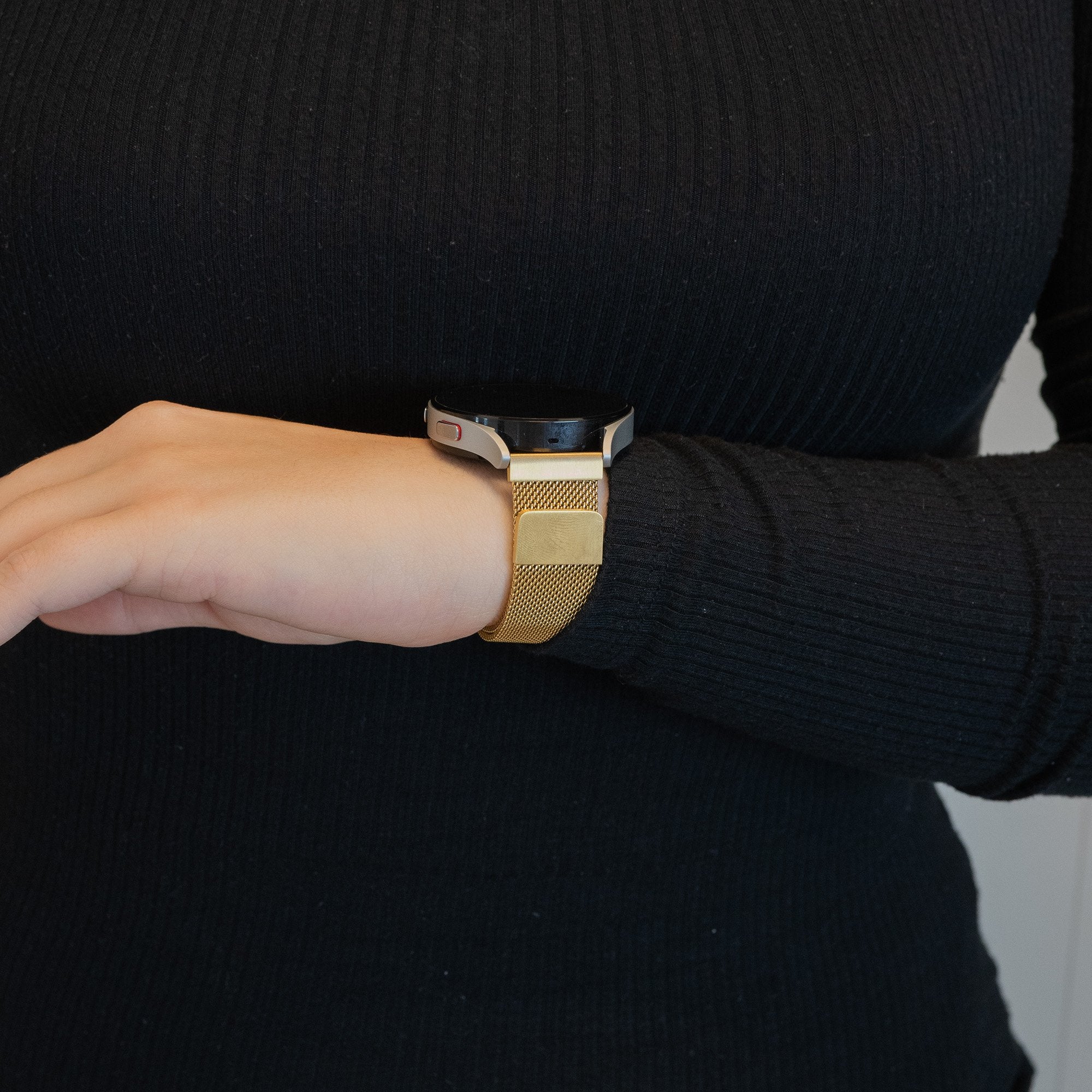 Bandz Garmin Vivomove Luxe Milanese loop band (goud)