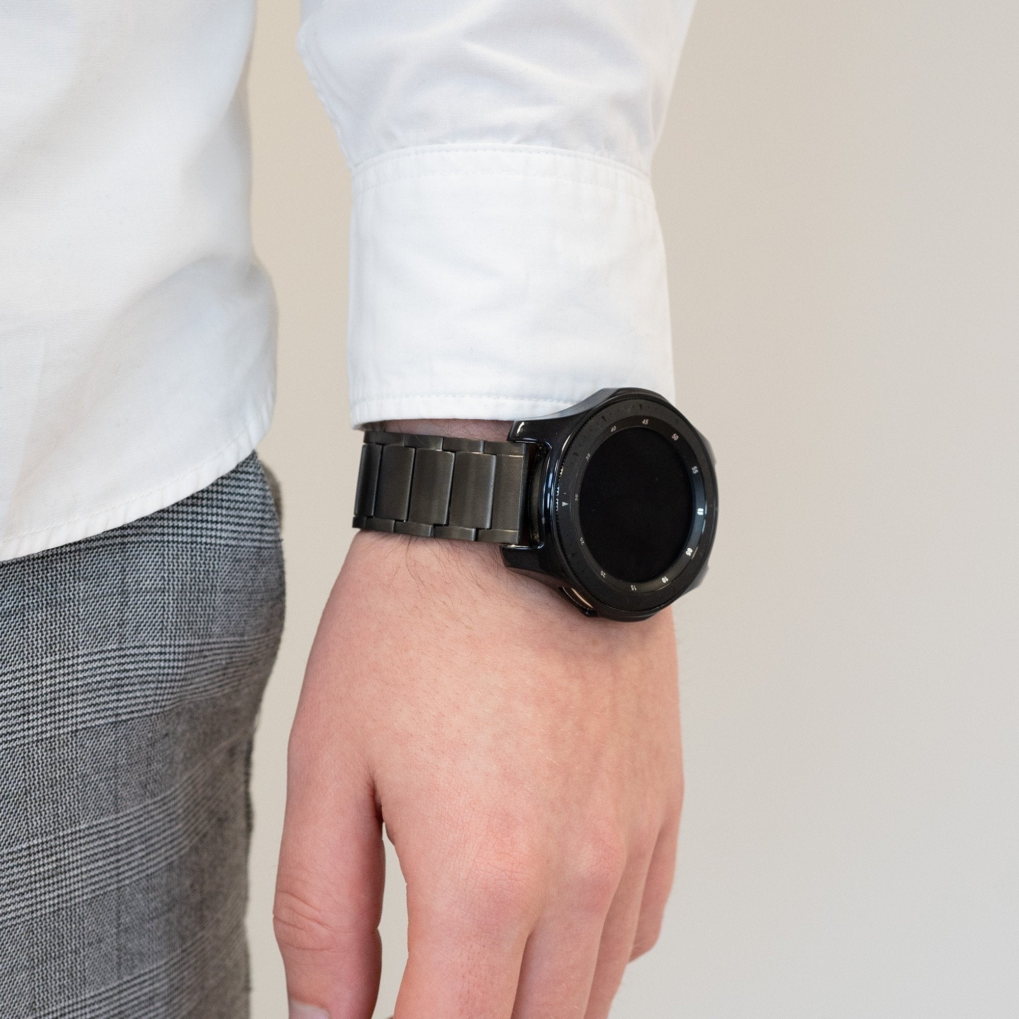 Bandz Oppo Watch X2 titanium schakel band (grafiet)