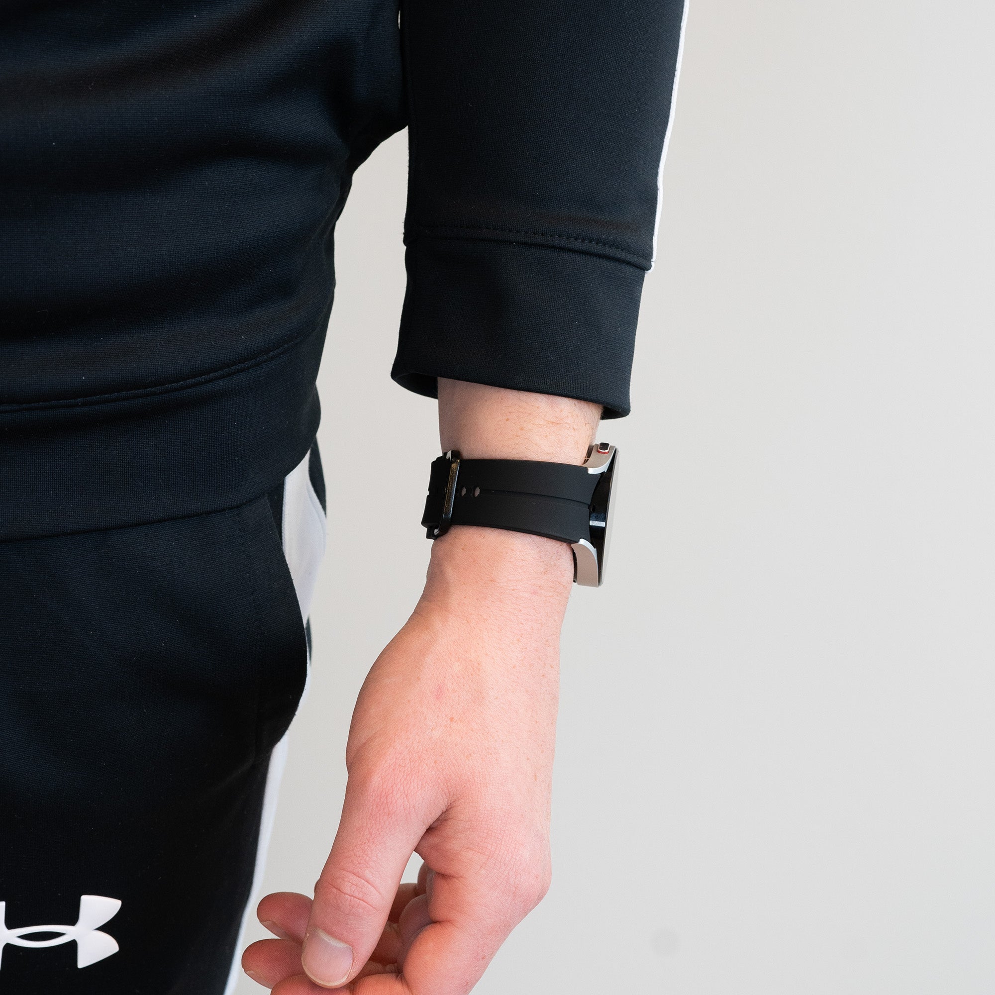 Bandz Samsung Galaxy Watch 4 - 44mm siliconen band 'Extreme' (zwart)