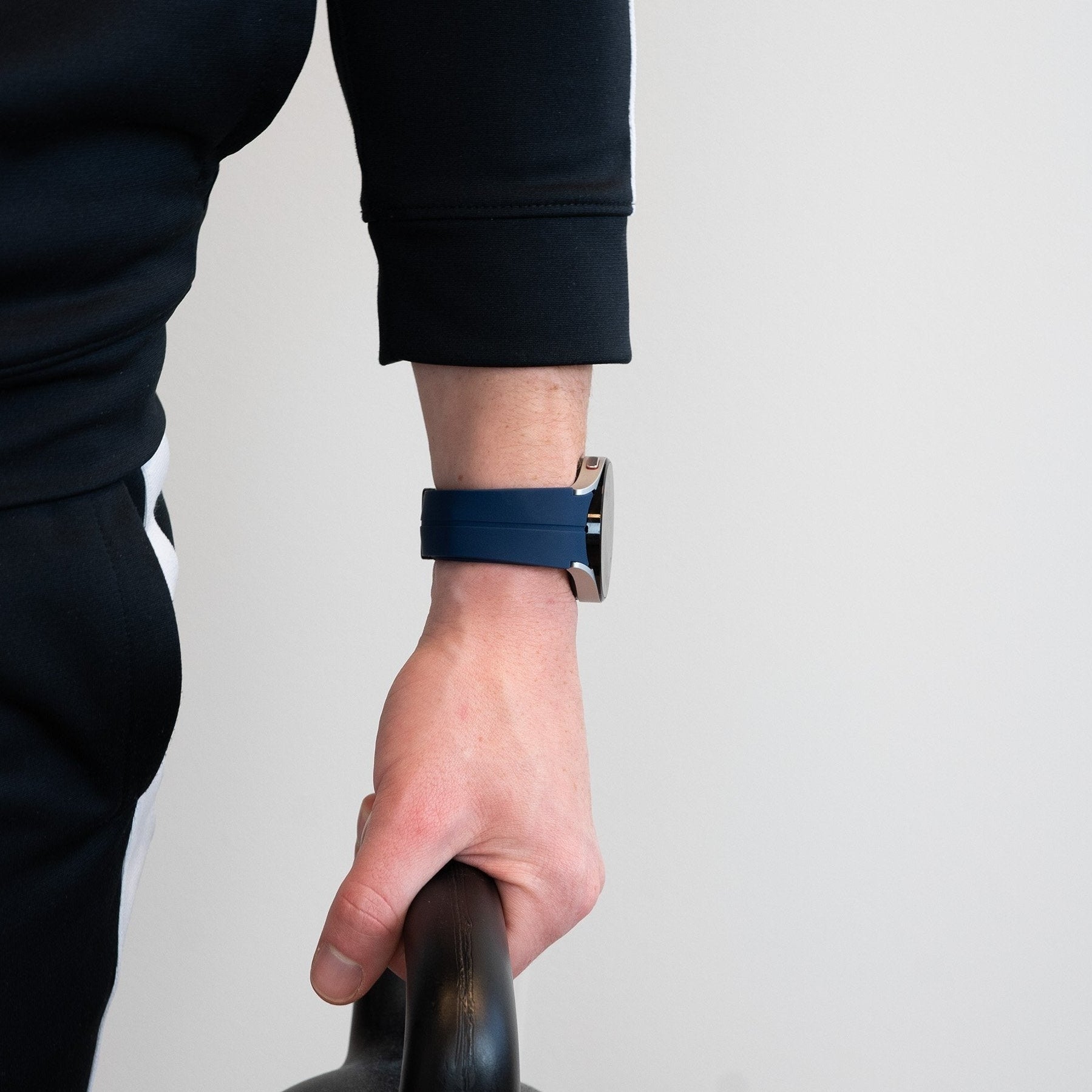 Bandz Samsung Galaxy Watch 5 - 40mm siliconen band met D-Buckle (donkerblauw)