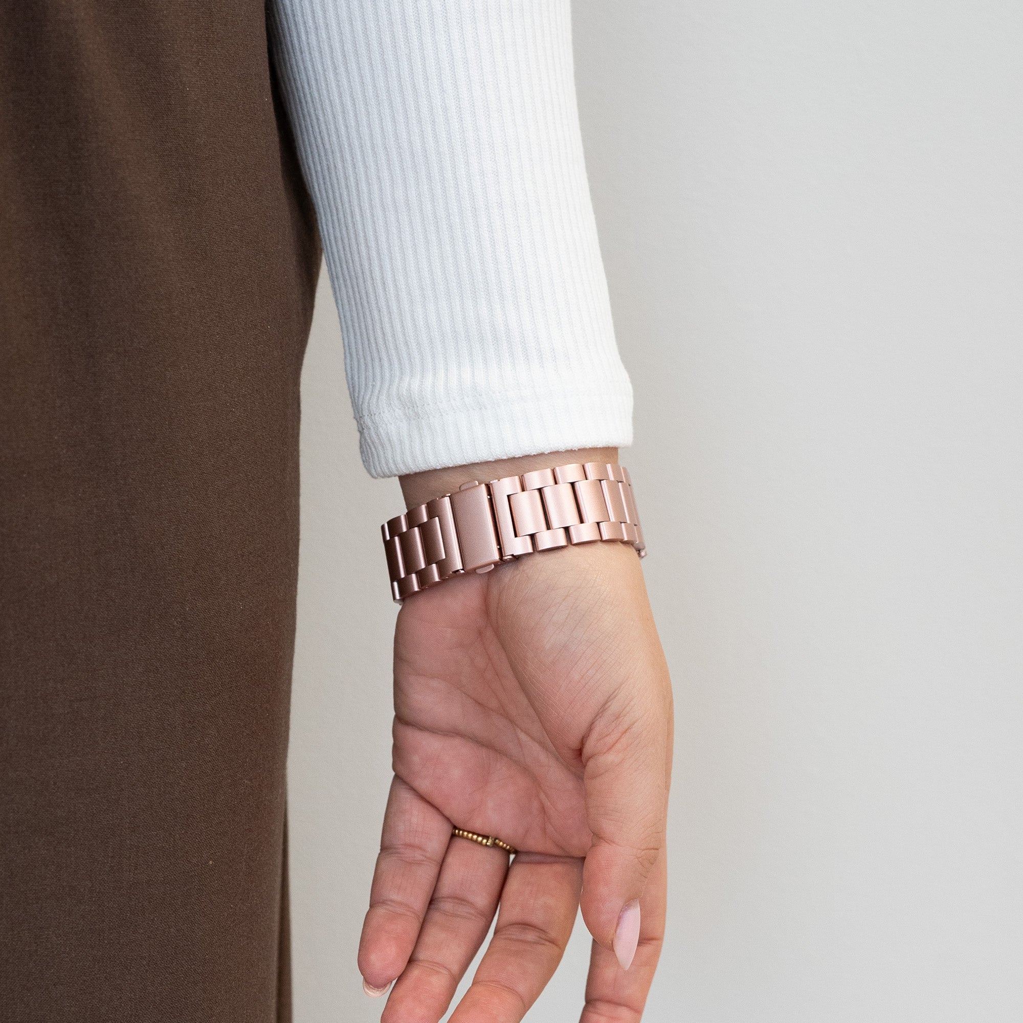 Bandz Samsung Galaxy Watch 4 Classic 46mm stalen band 'Classic' (roze)