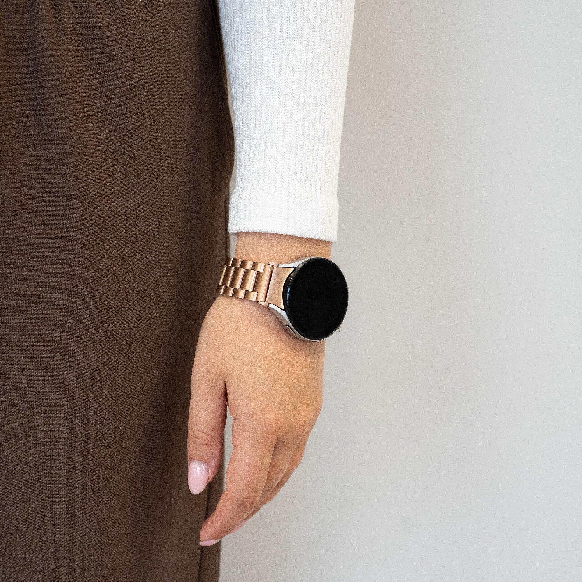 Bandz Samsung Galaxy Watch 4 40mm stalen band 'Classic' (roségoud)