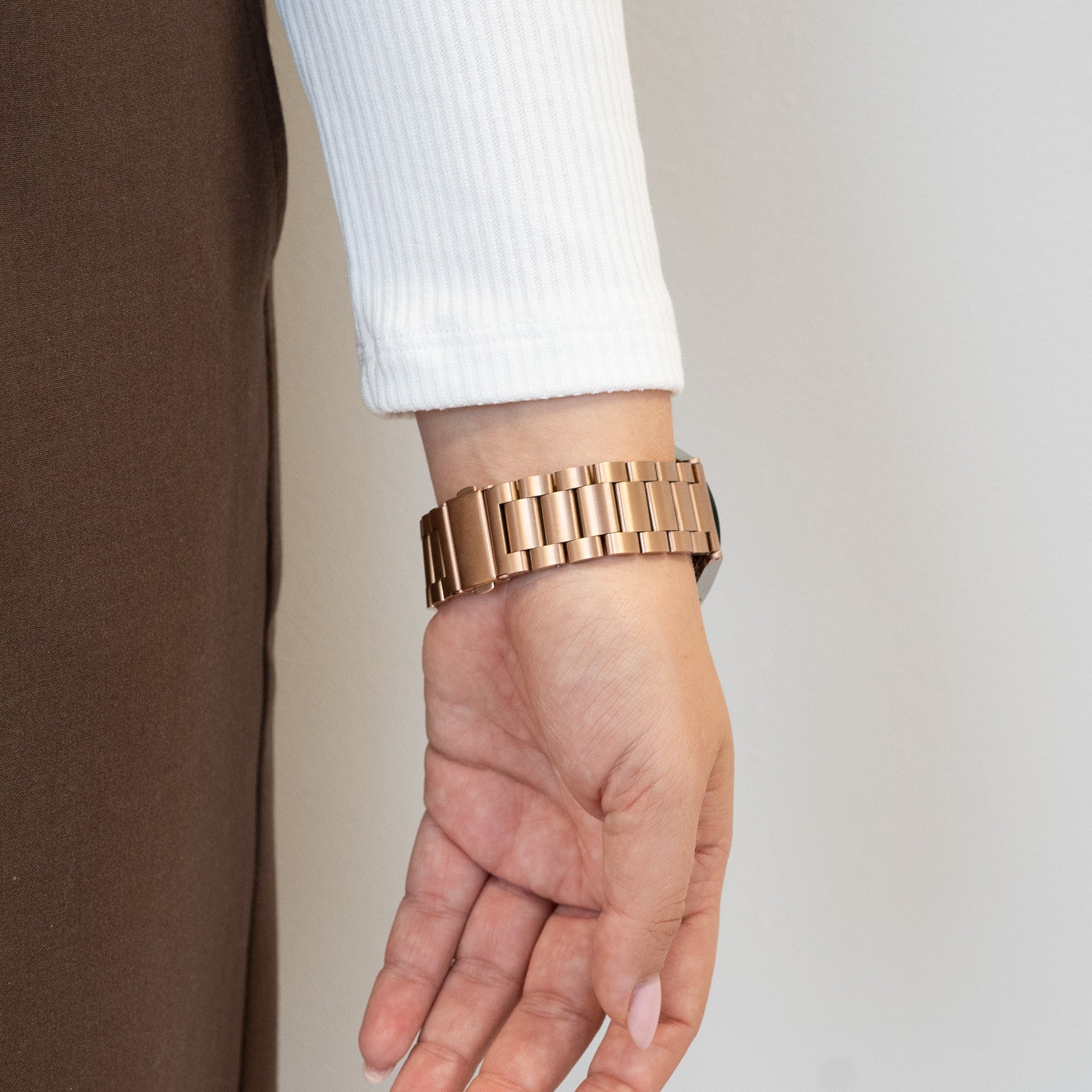 Bandz Samsung Galaxy Watch 4 40mm stalen band 'Classic' (roségoud)