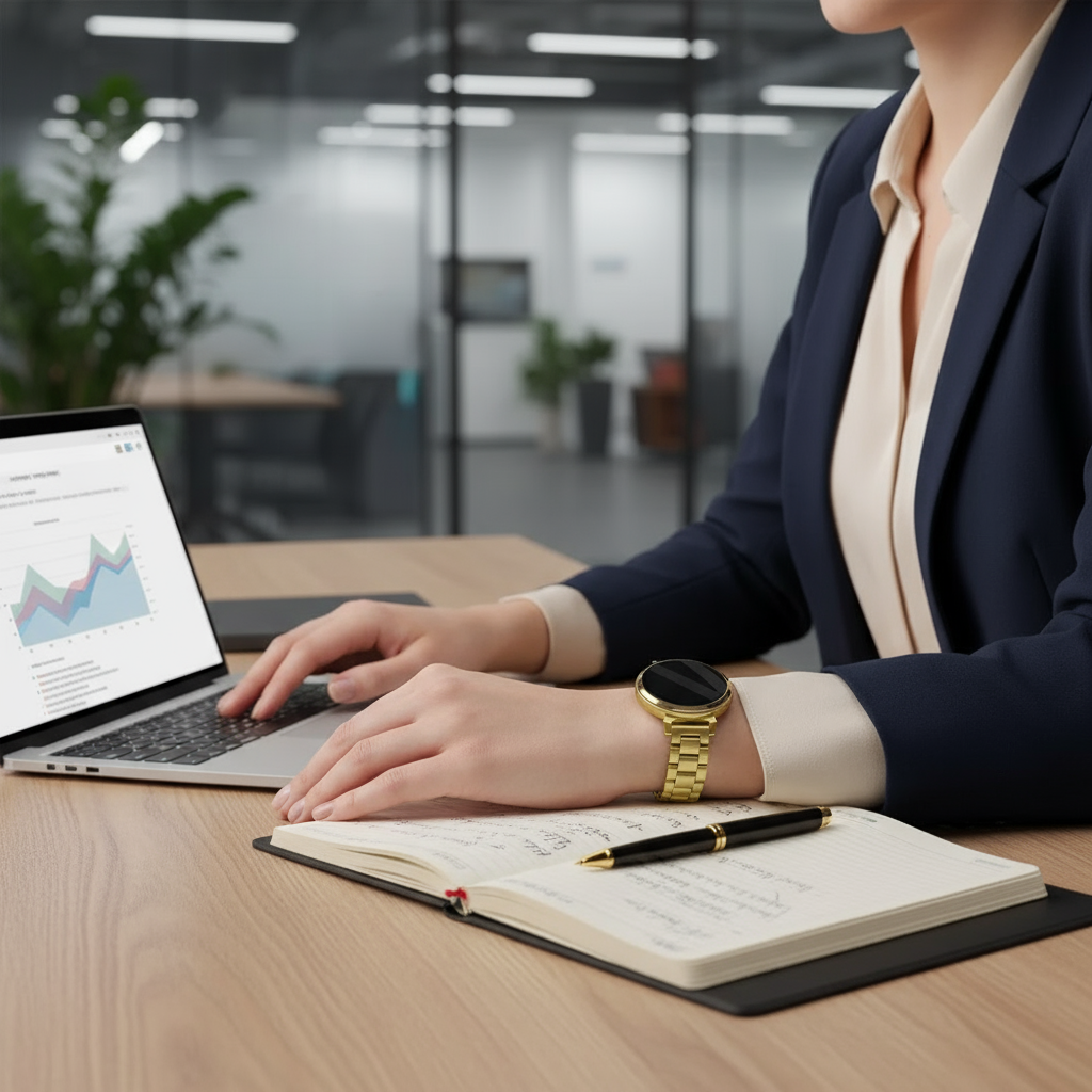 Bandz Garmin Lily 2 stalen band 'Classic' (goud)