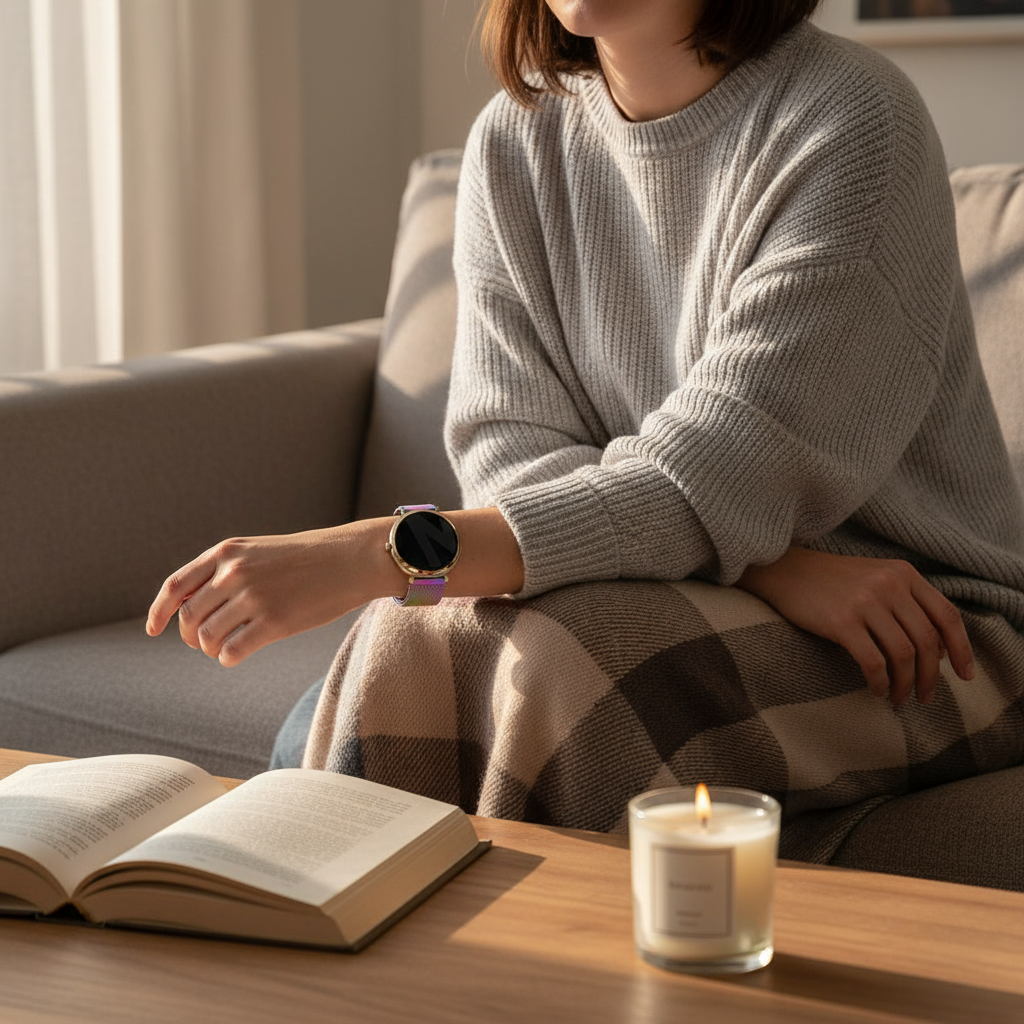 Bandz Garmin Lily 2 Milanese loop band (parelmoer)