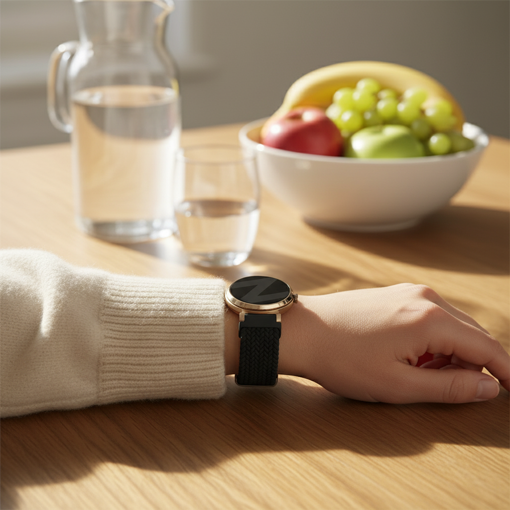 Bandz Garmin Lily 2 gevlochten nylon band (zwart)