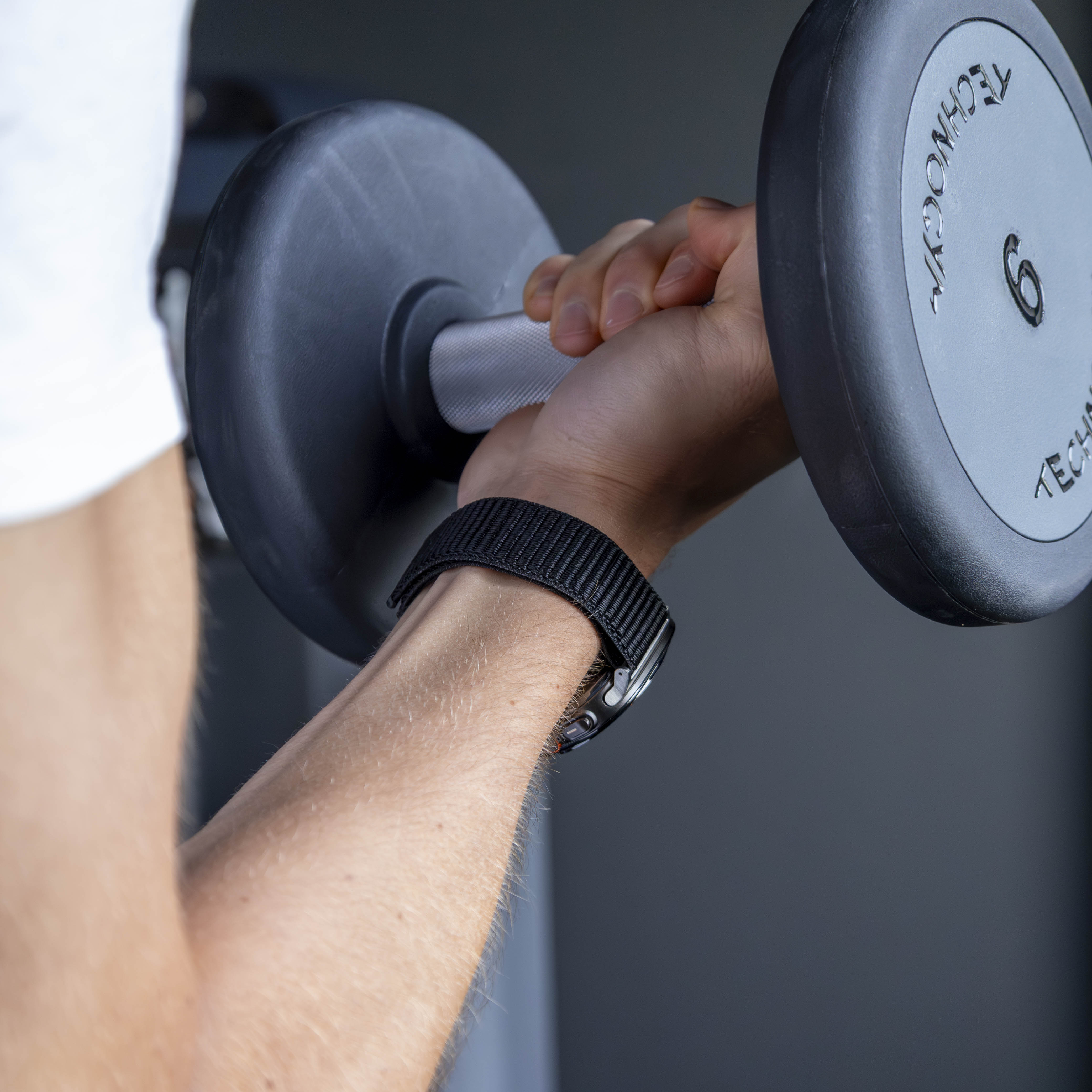 Bandz Samsung Galaxy Watch Ultra nylon loop band (zwart)