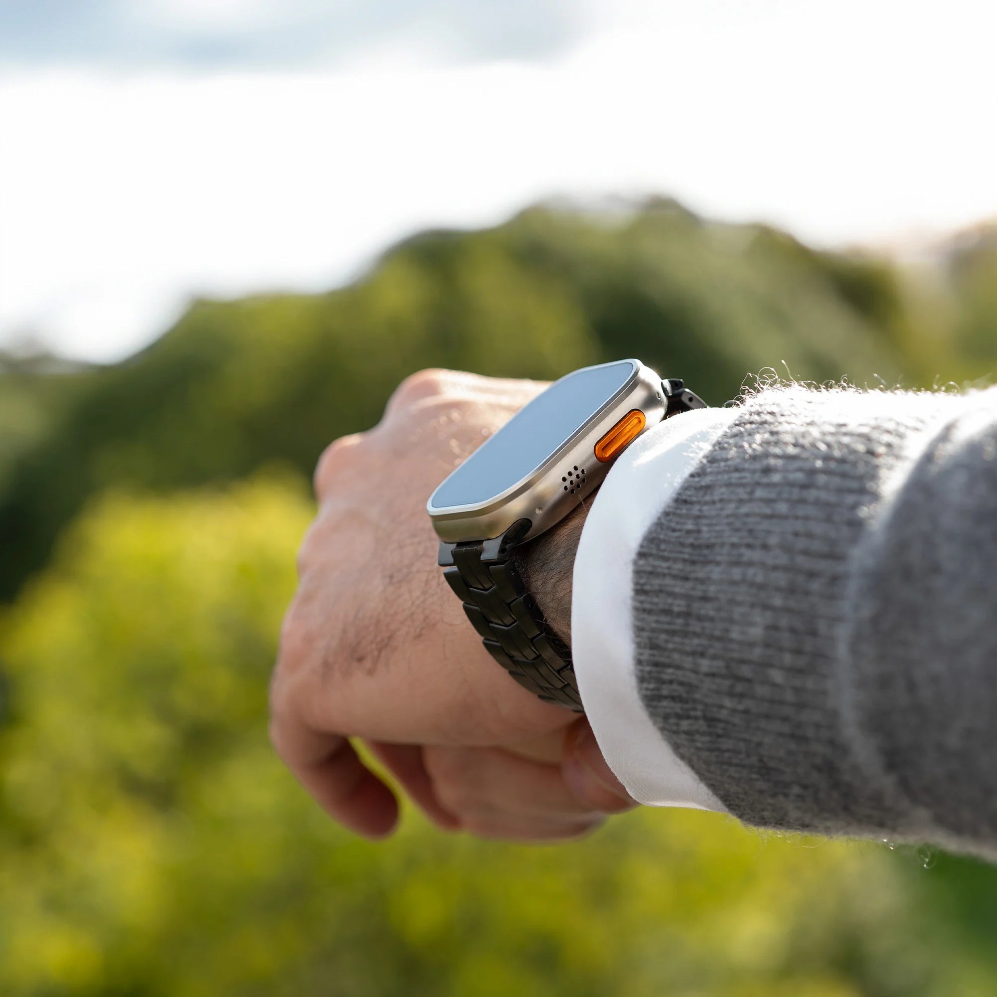 Bandz Apple Watch titanium band 'Supreme' (zwart)